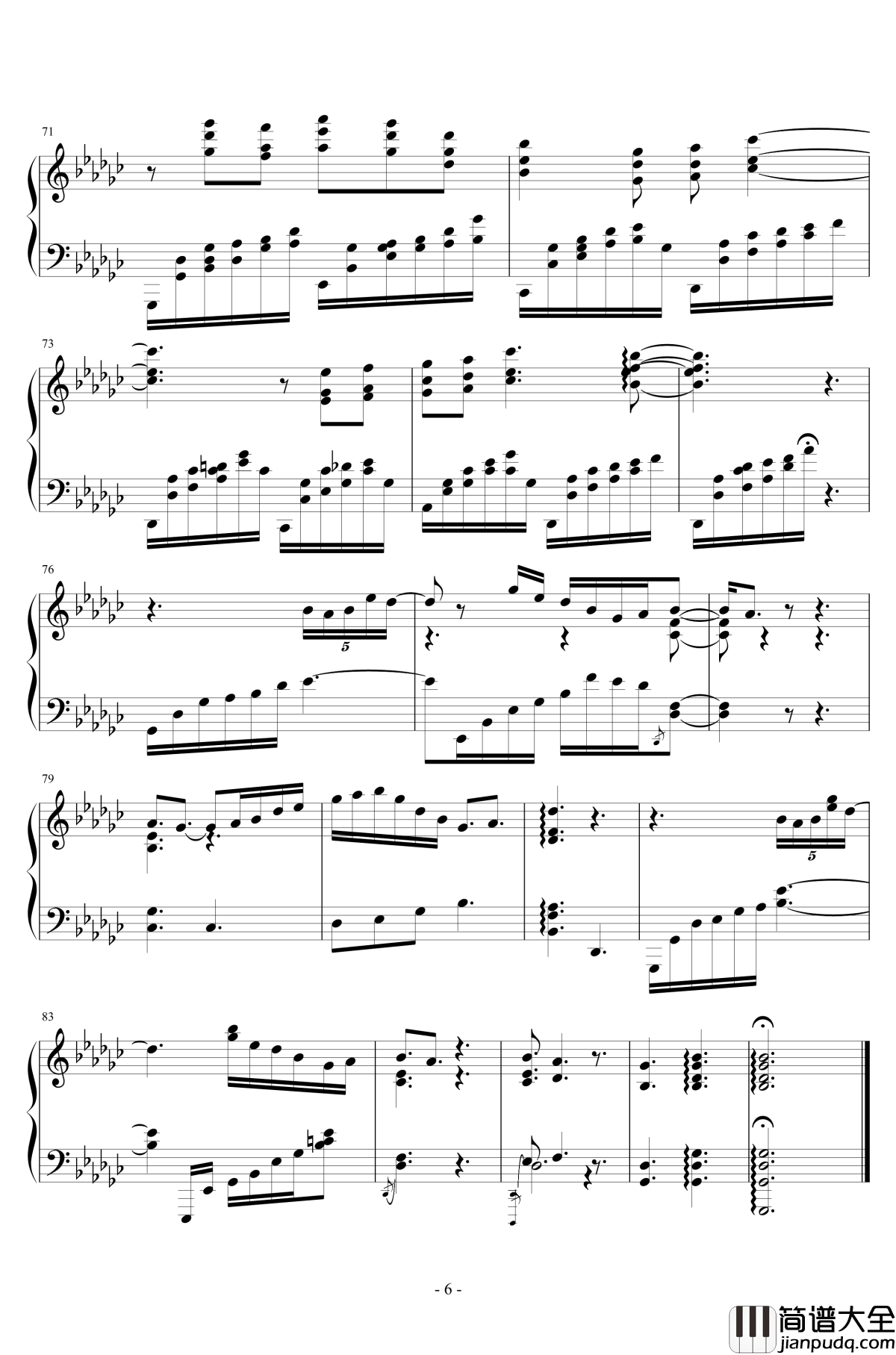 暮冬茗雪钢琴谱_nzh1934