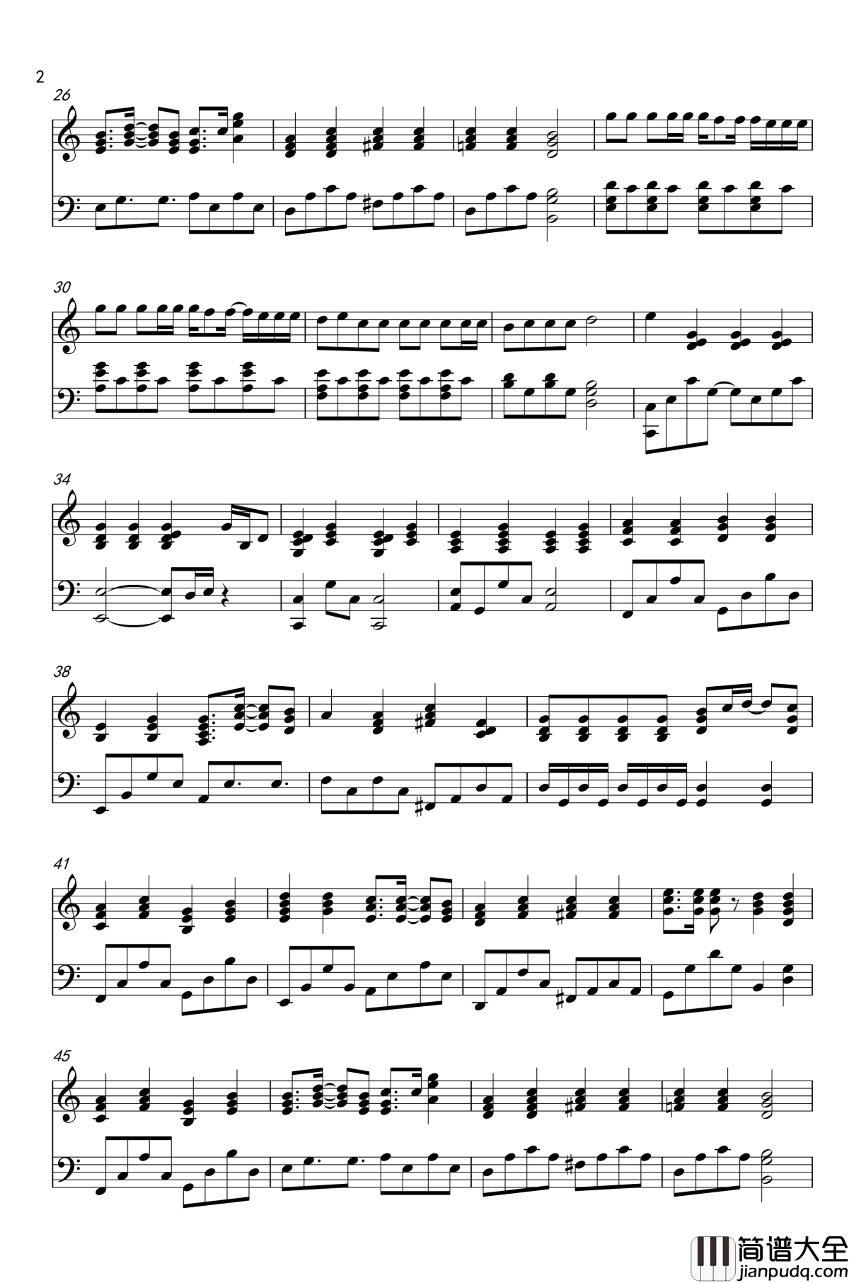 陷阱钢琴谱_王北车