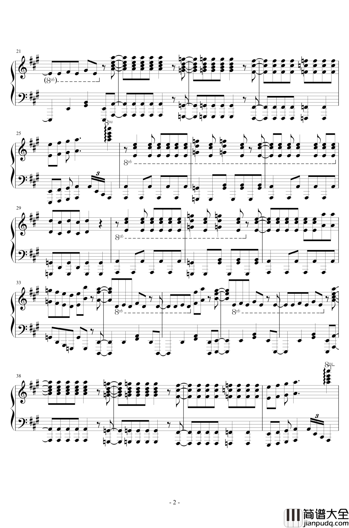 工作细胞OP钢琴谱_触手猴