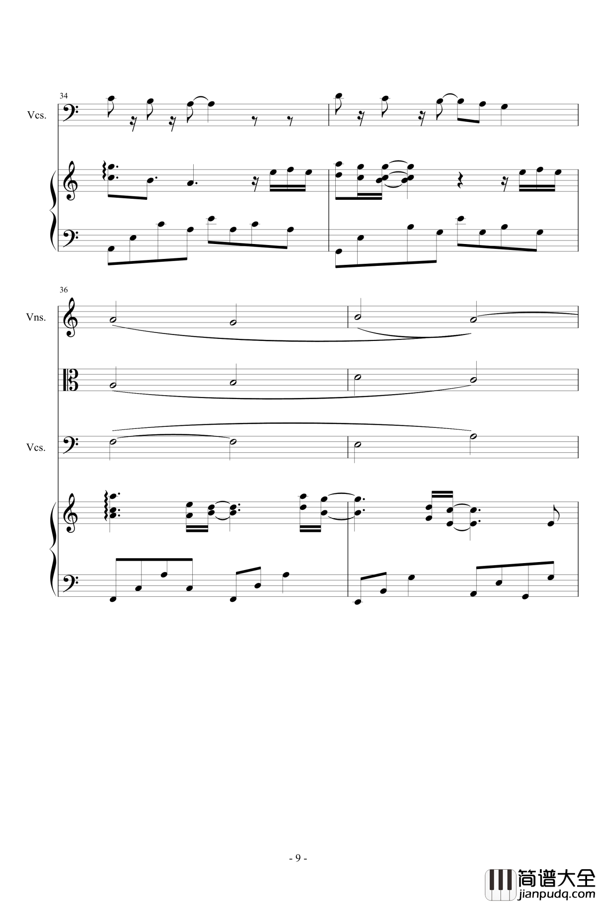 等钢琴谱_总谱_陈百强