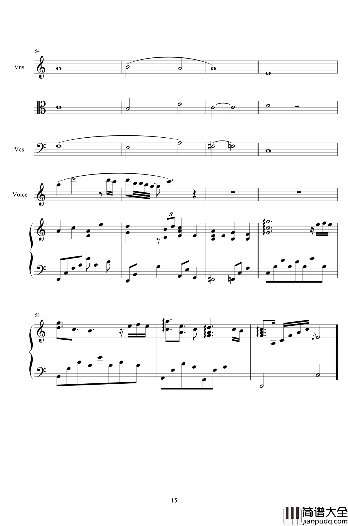 等钢琴谱_总谱_陈百强