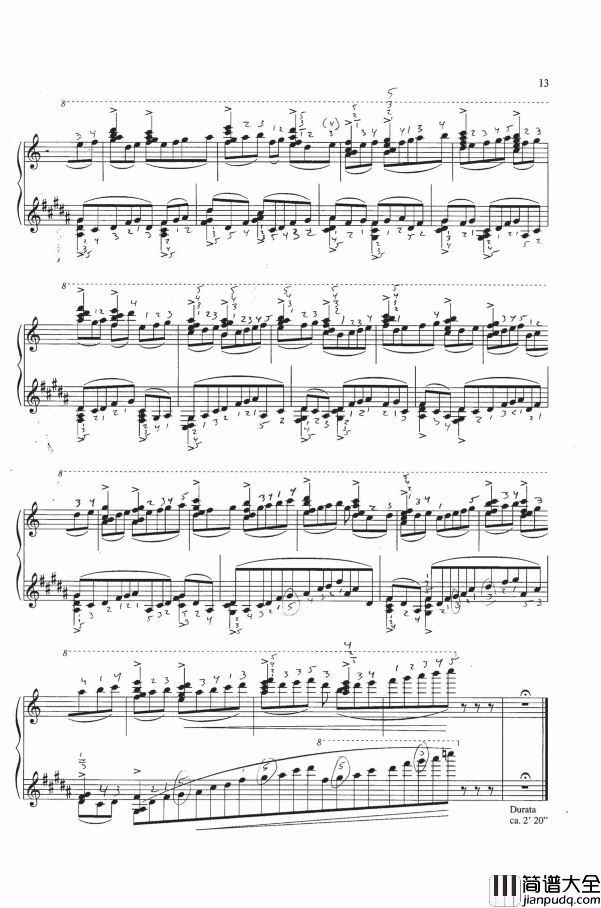 钢琴练习曲NO.1钢琴谱_里盖蒂