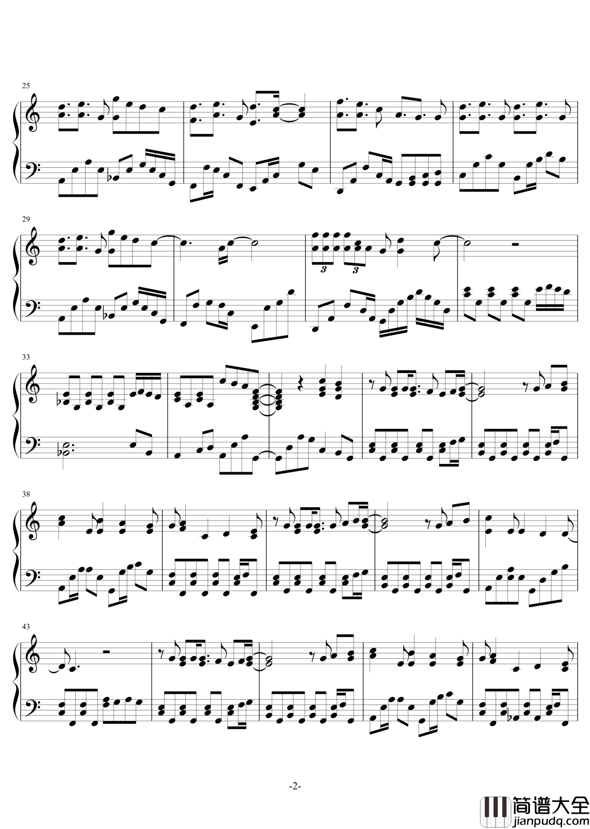 仓颉钢琴谱_五月天