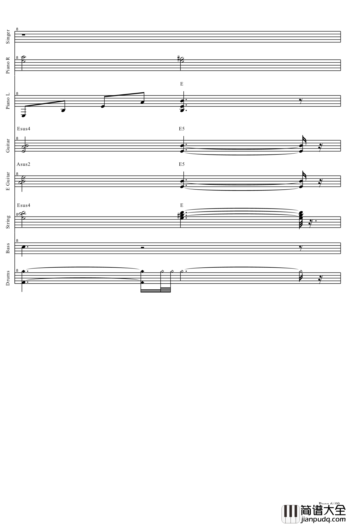 起风了钢琴谱_全网唯一总谱钢琴谱_肥皂菌