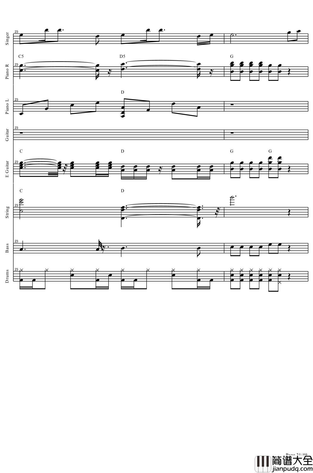 起风了钢琴谱_全网唯一总谱钢琴谱_肥皂菌