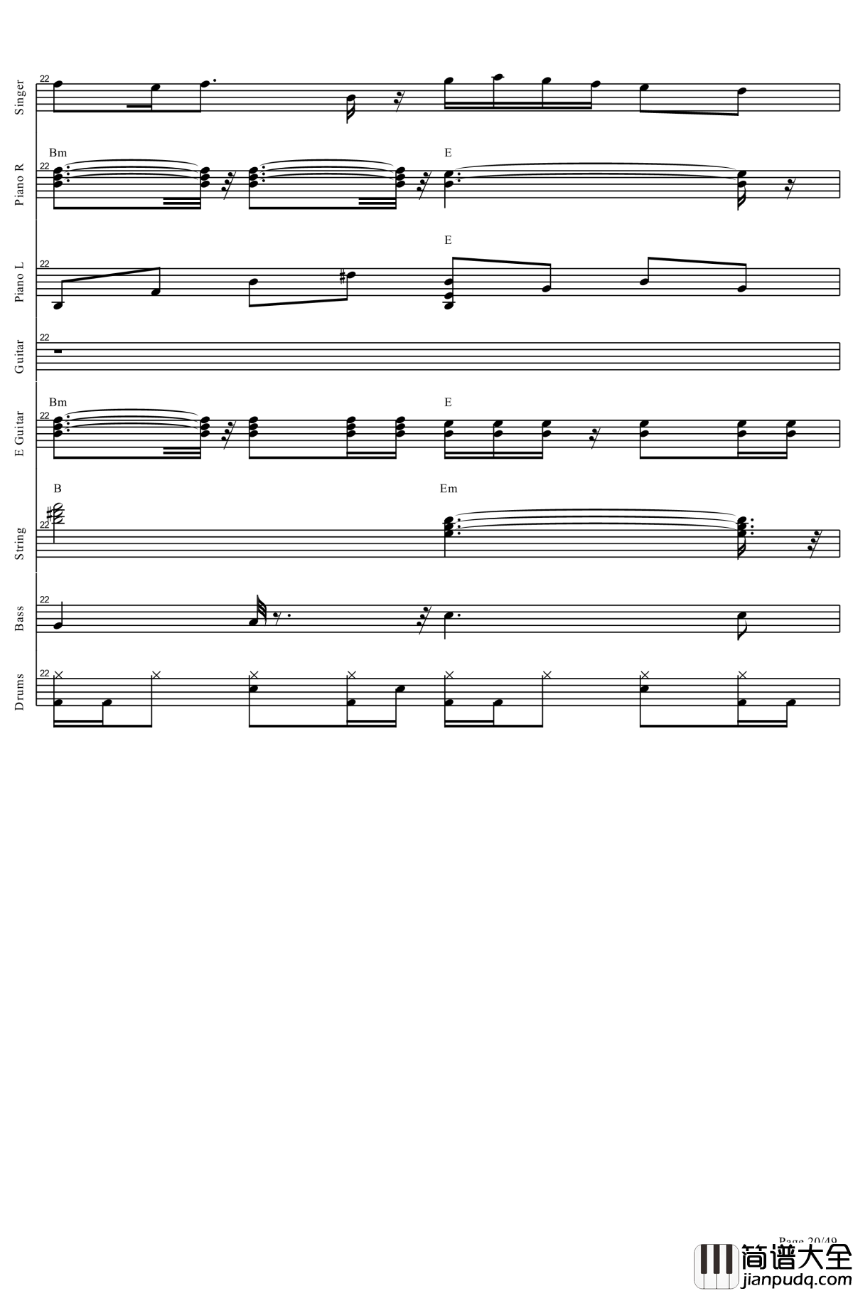 起风了钢琴谱_全网唯一总谱钢琴谱_肥皂菌