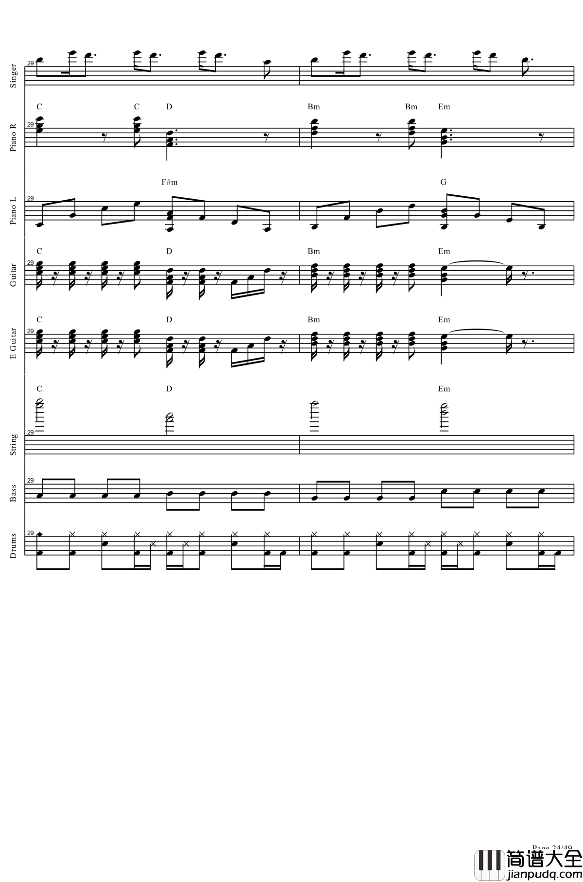 起风了钢琴谱_全网唯一总谱钢琴谱_肥皂菌