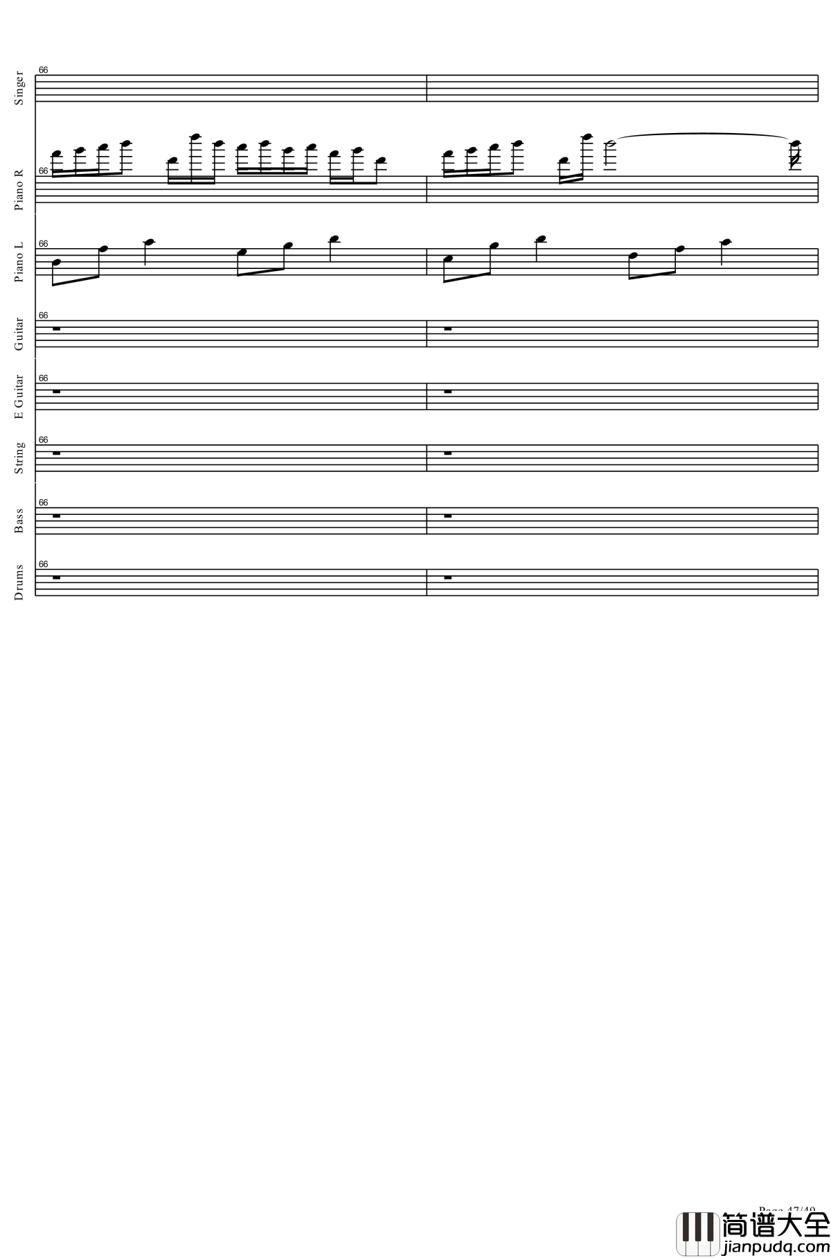 起风了钢琴谱_全网唯一总谱钢琴谱_肥皂菌