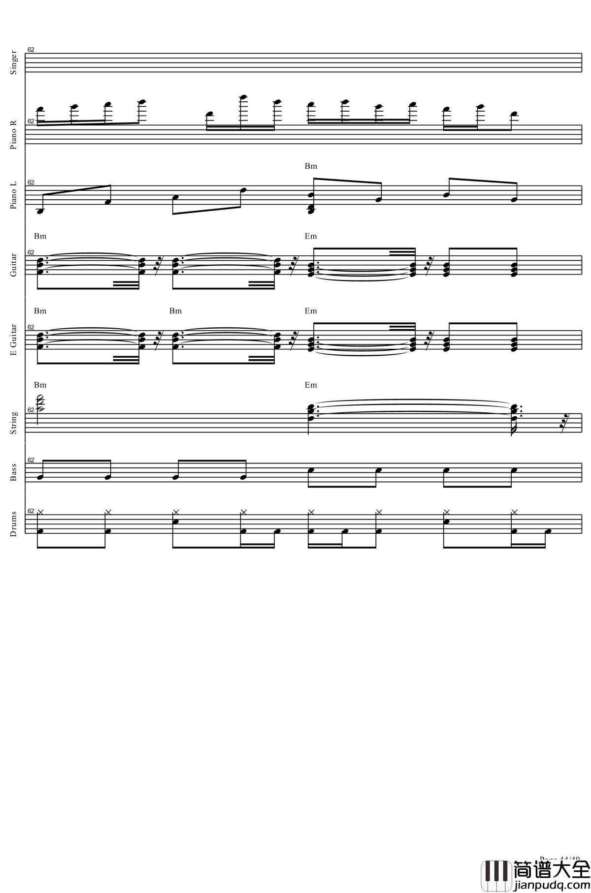 起风了钢琴谱_全网唯一总谱钢琴谱_肥皂菌