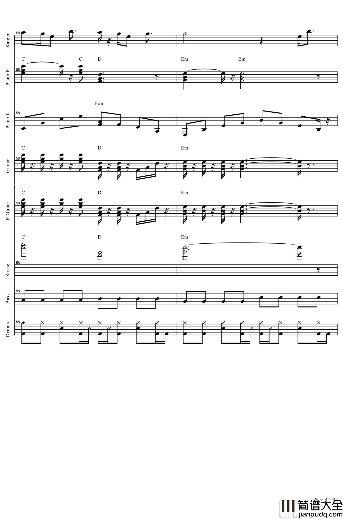 起风了钢琴谱_全网唯一总谱钢琴谱_肥皂菌