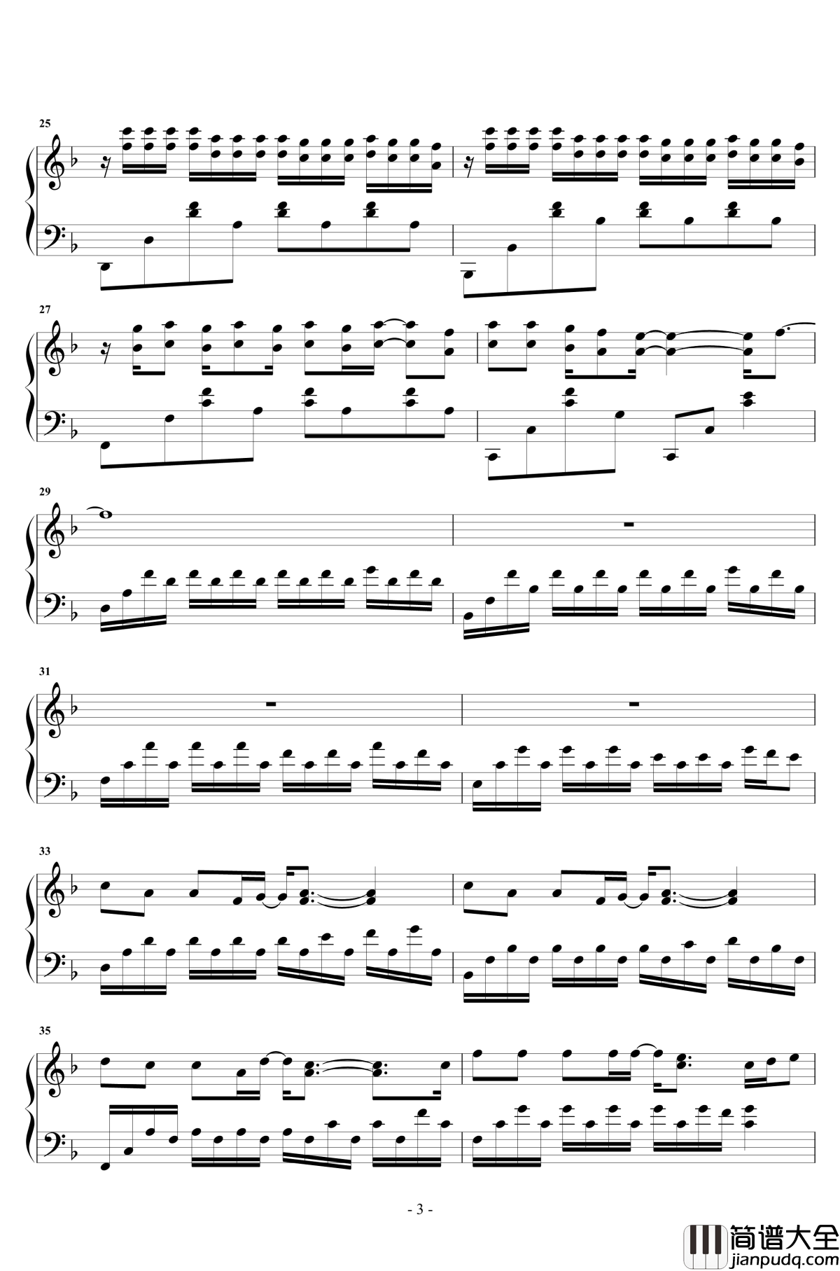 侧脸钢琴谱_于果