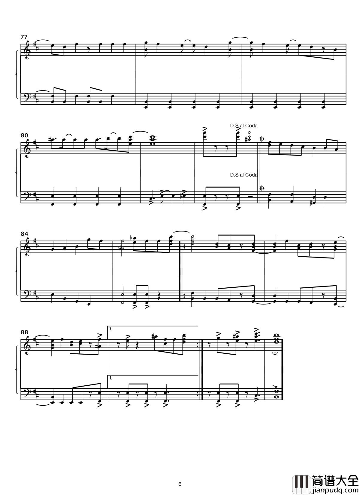 七大罪钢琴谱_主题曲_七大罪