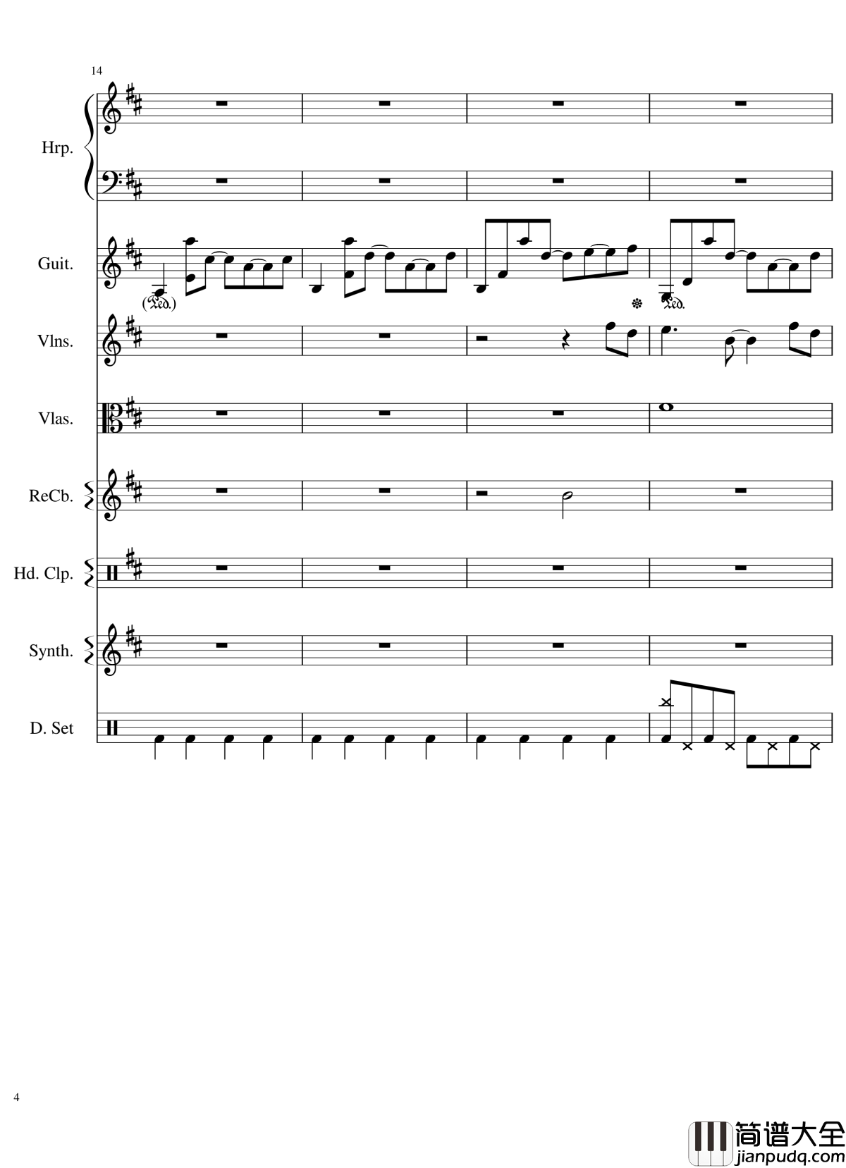 Take_me_hand钢琴谱_总谱_DAISHI_DANCE