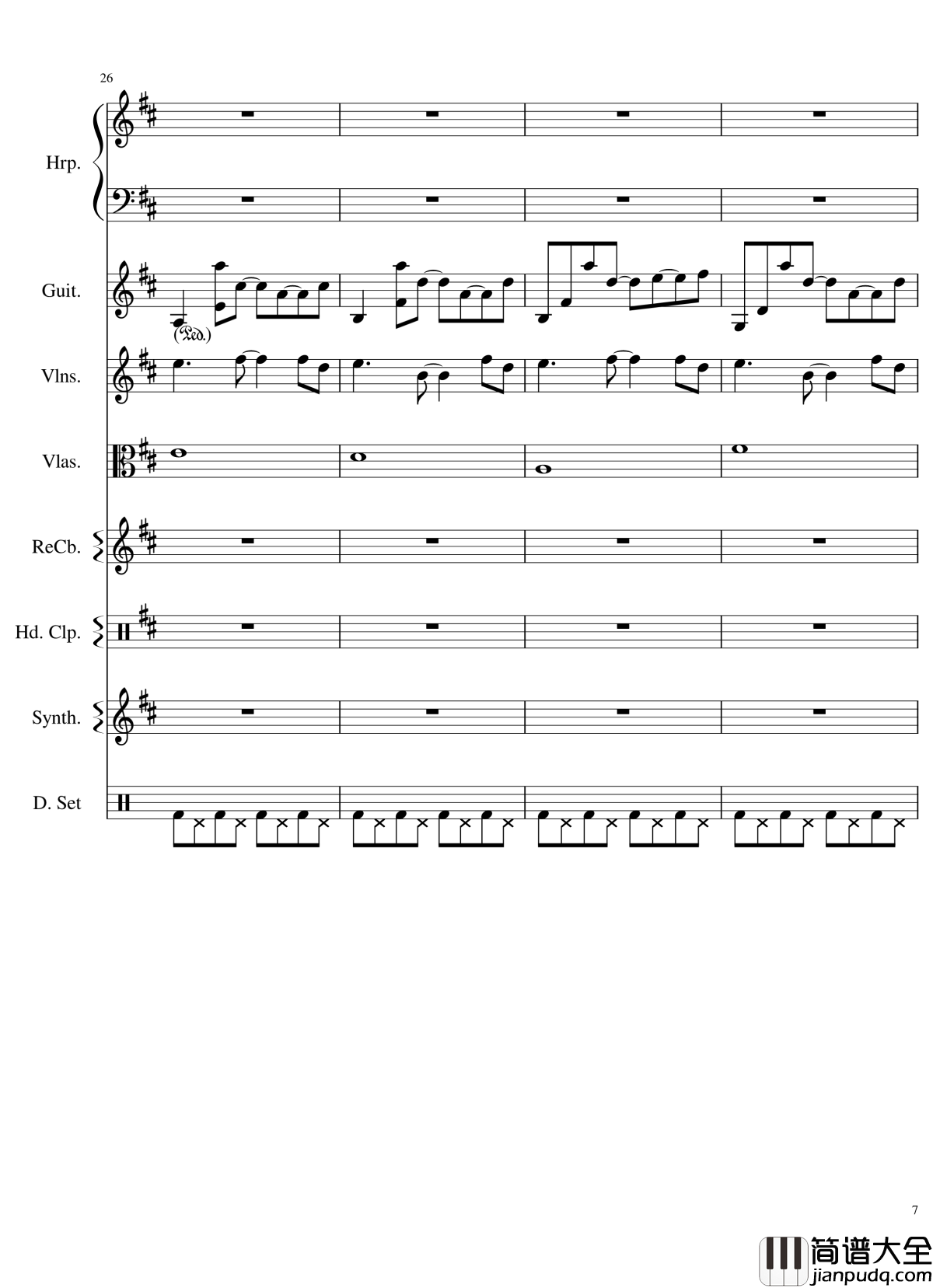 Take_me_hand钢琴谱_总谱_DAISHI_DANCE