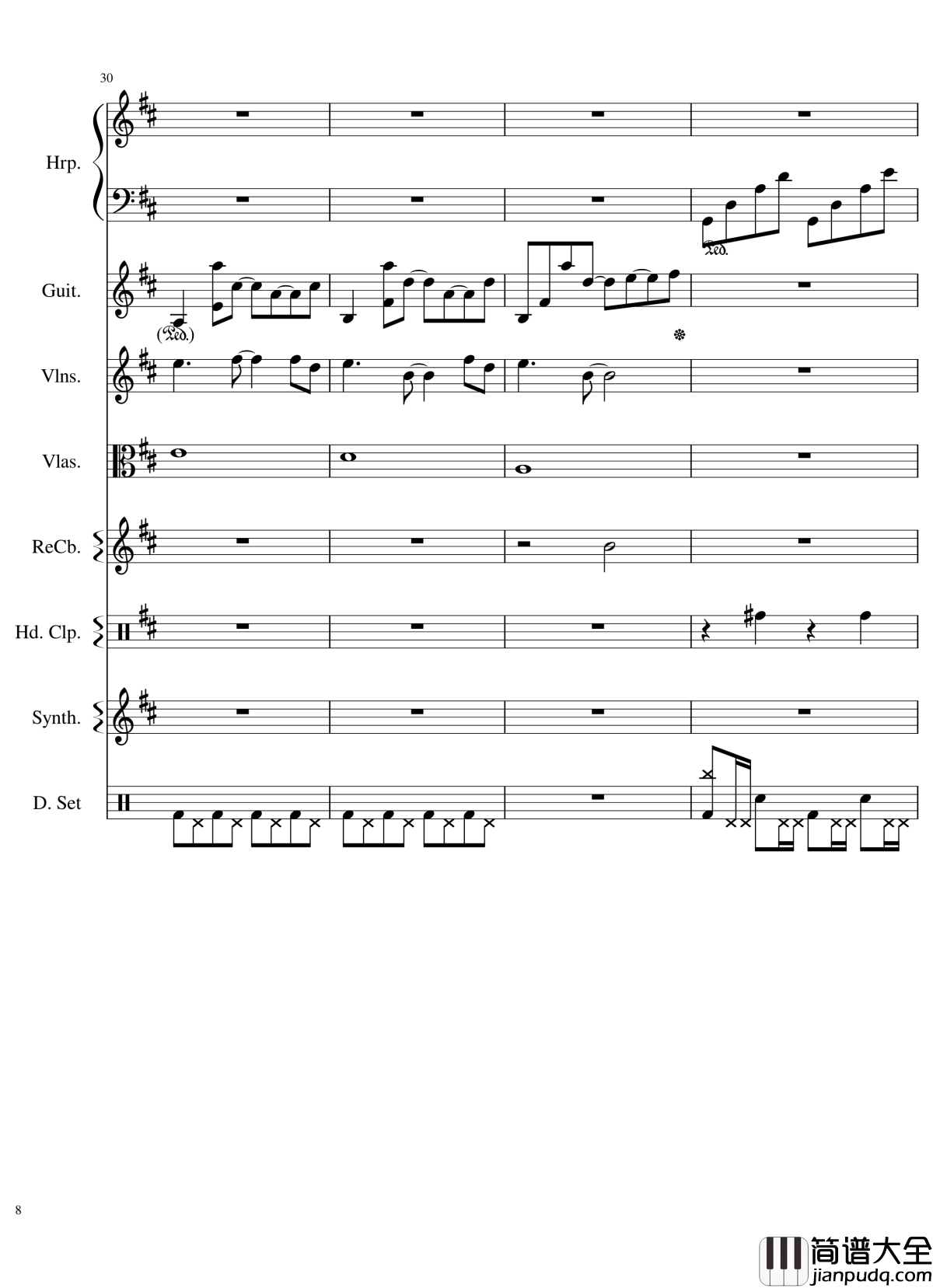 Take_me_hand钢琴谱_总谱_DAISHI_DANCE