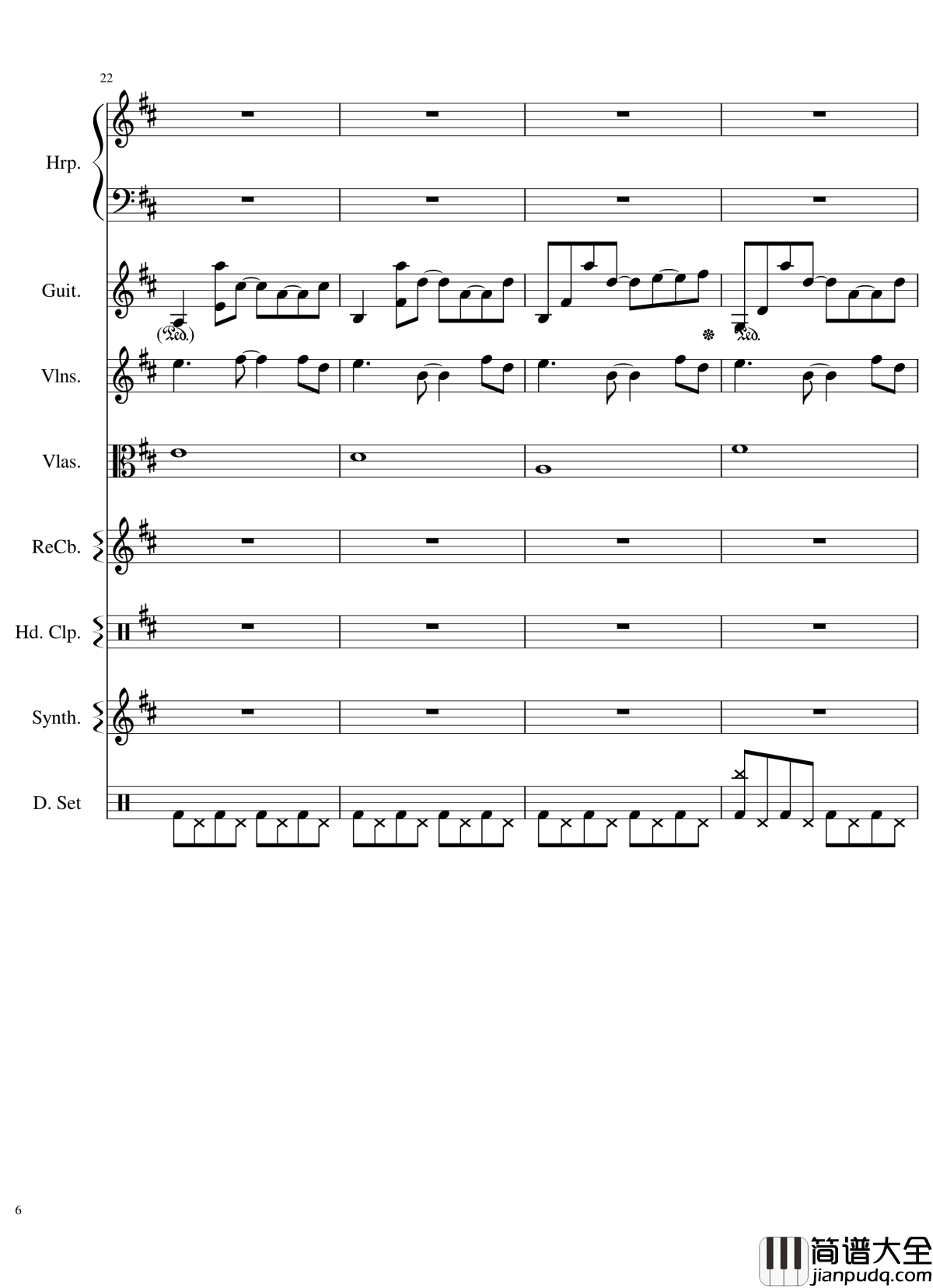 Take_me_hand钢琴谱_总谱_DAISHI_DANCE