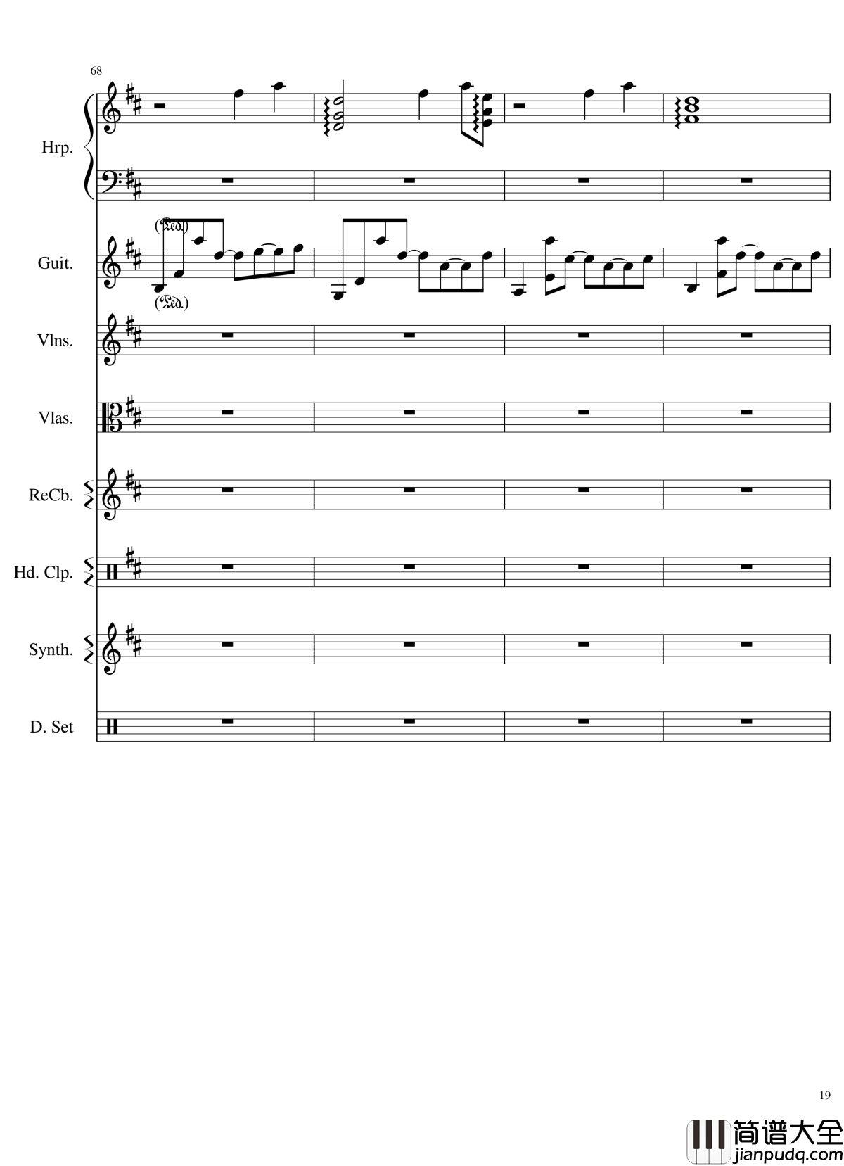 Take_me_hand钢琴谱_总谱_DAISHI_DANCE