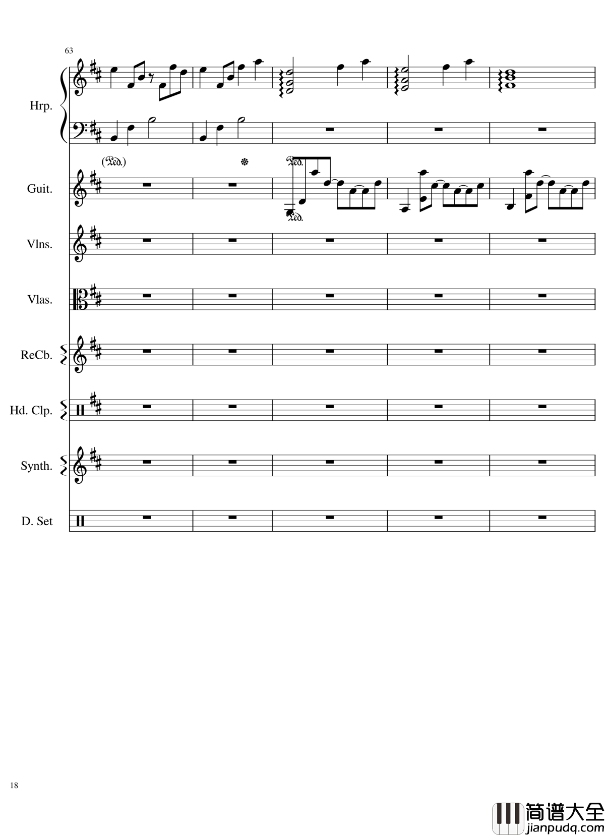 Take_me_hand钢琴谱_总谱_DAISHI_DANCE