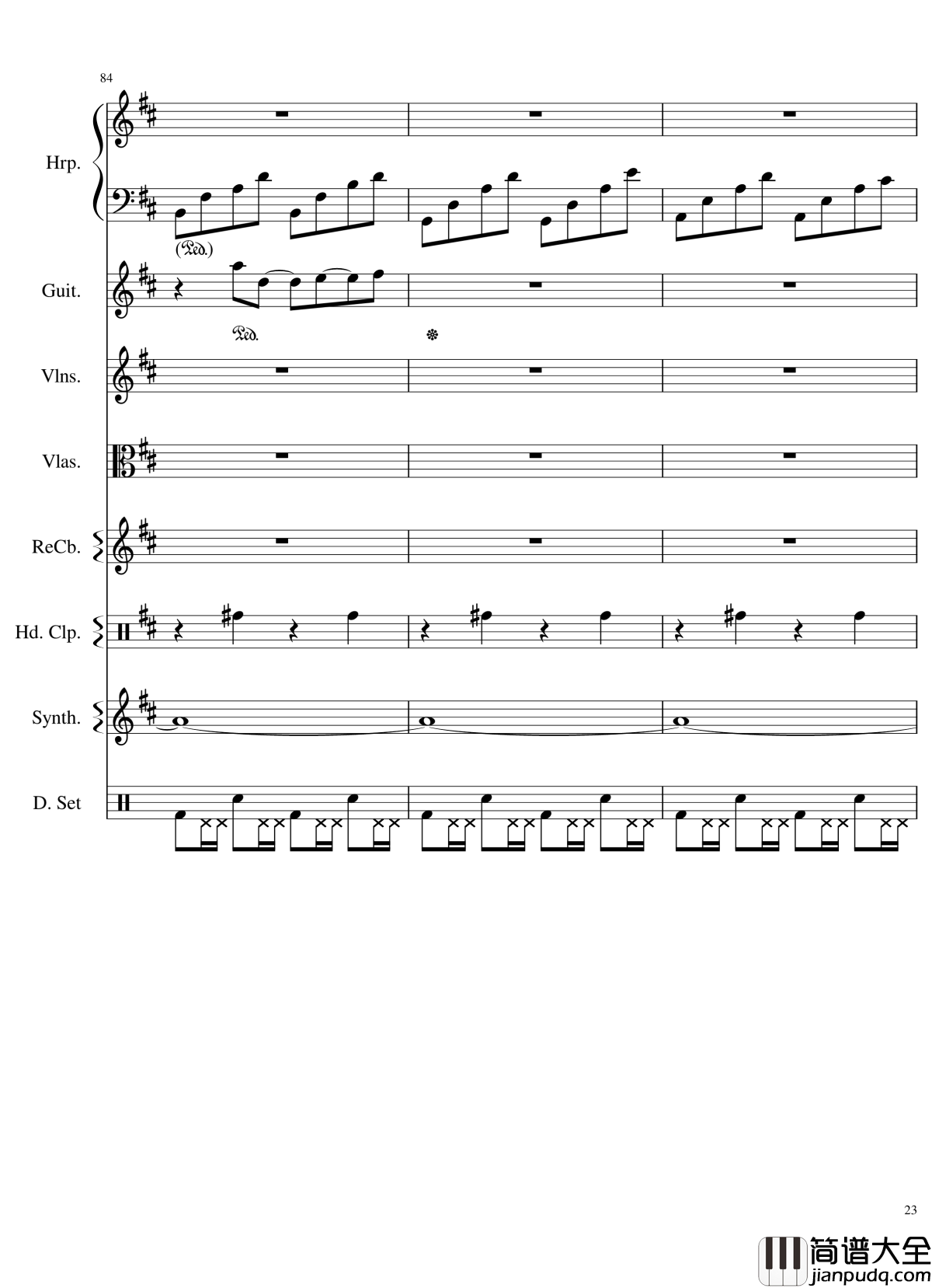 Take_me_hand钢琴谱_总谱_DAISHI_DANCE