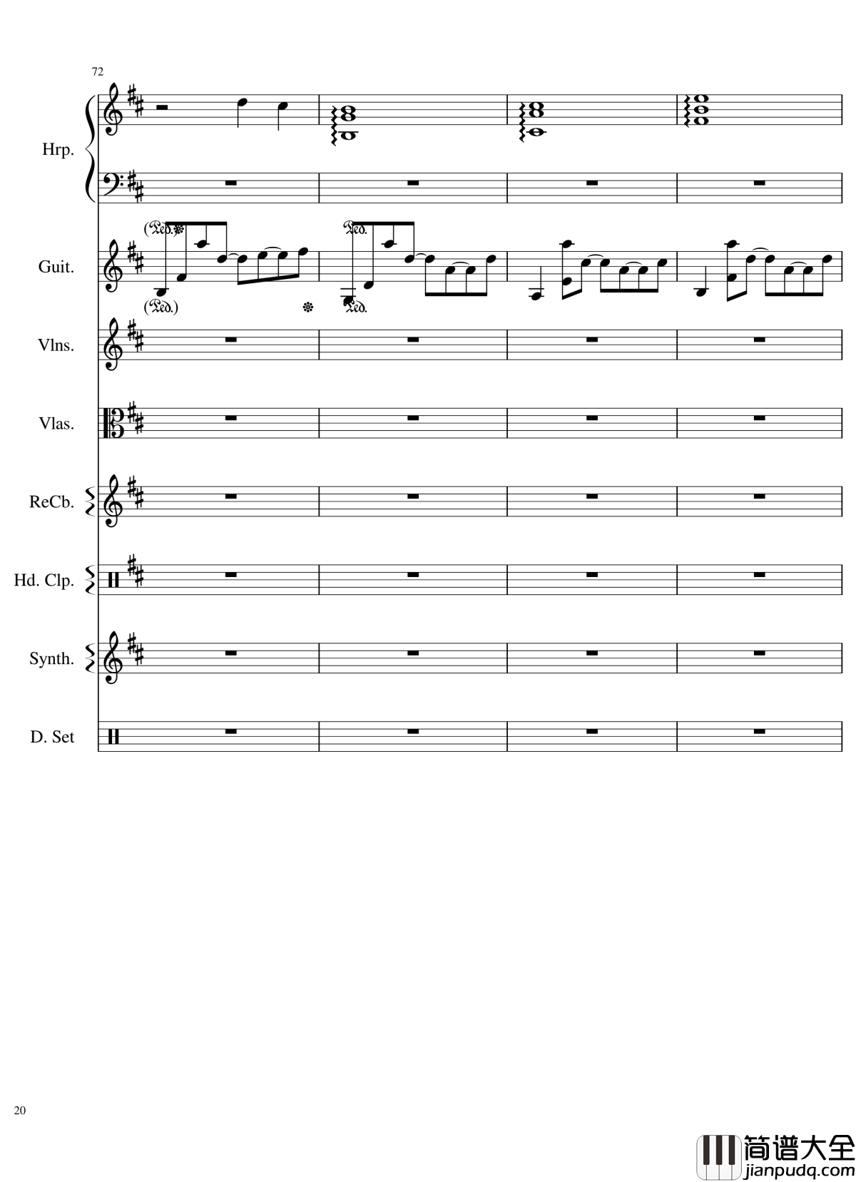 Take_me_hand钢琴谱_总谱_DAISHI_DANCE