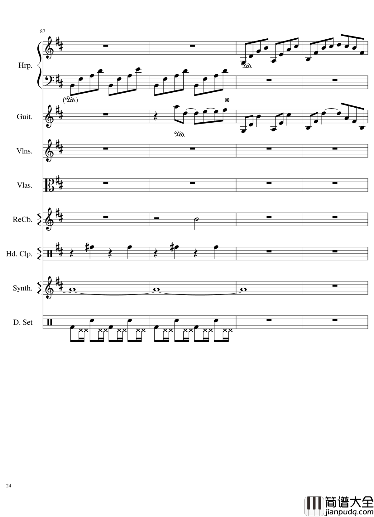 Take_me_hand钢琴谱_总谱_DAISHI_DANCE