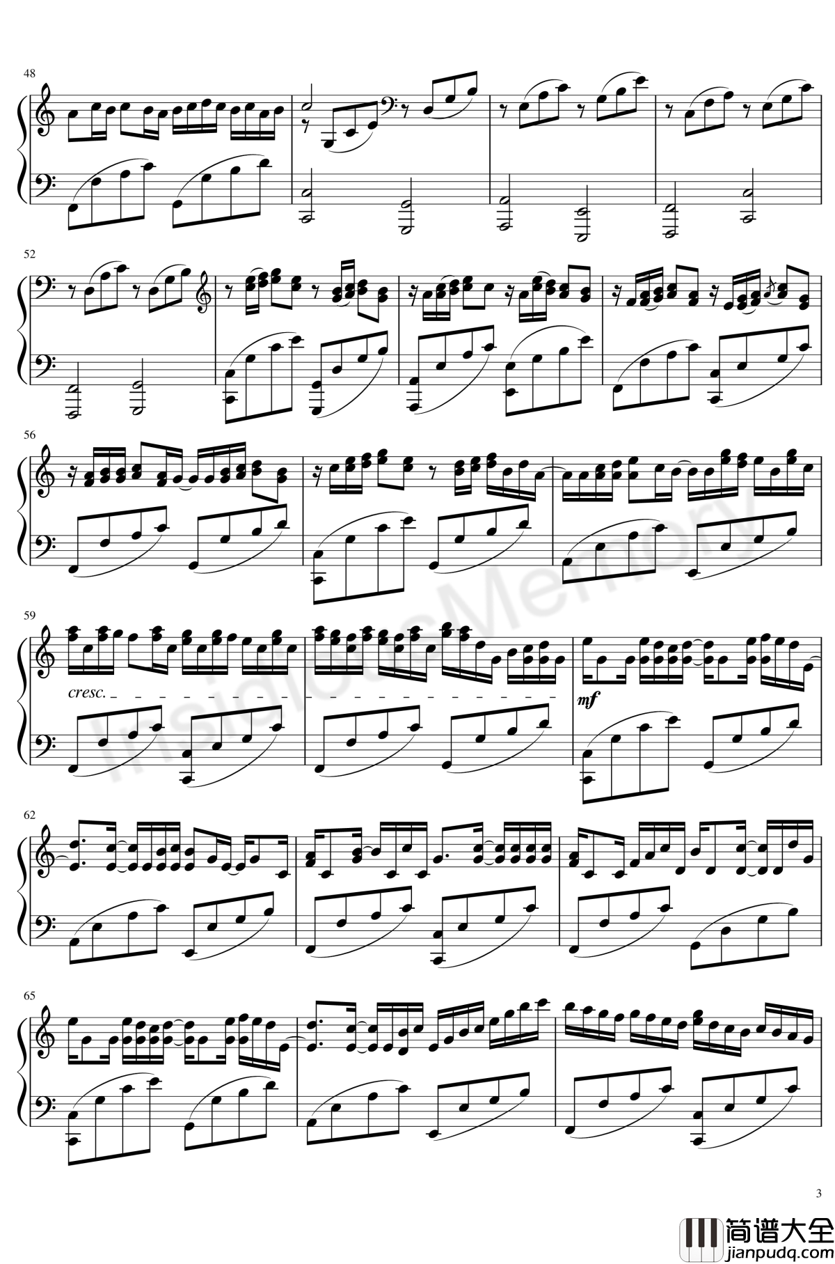 卡农变奏曲钢琴谱_Variations_on_the_Canon_帕赫贝尔_Pachelbel