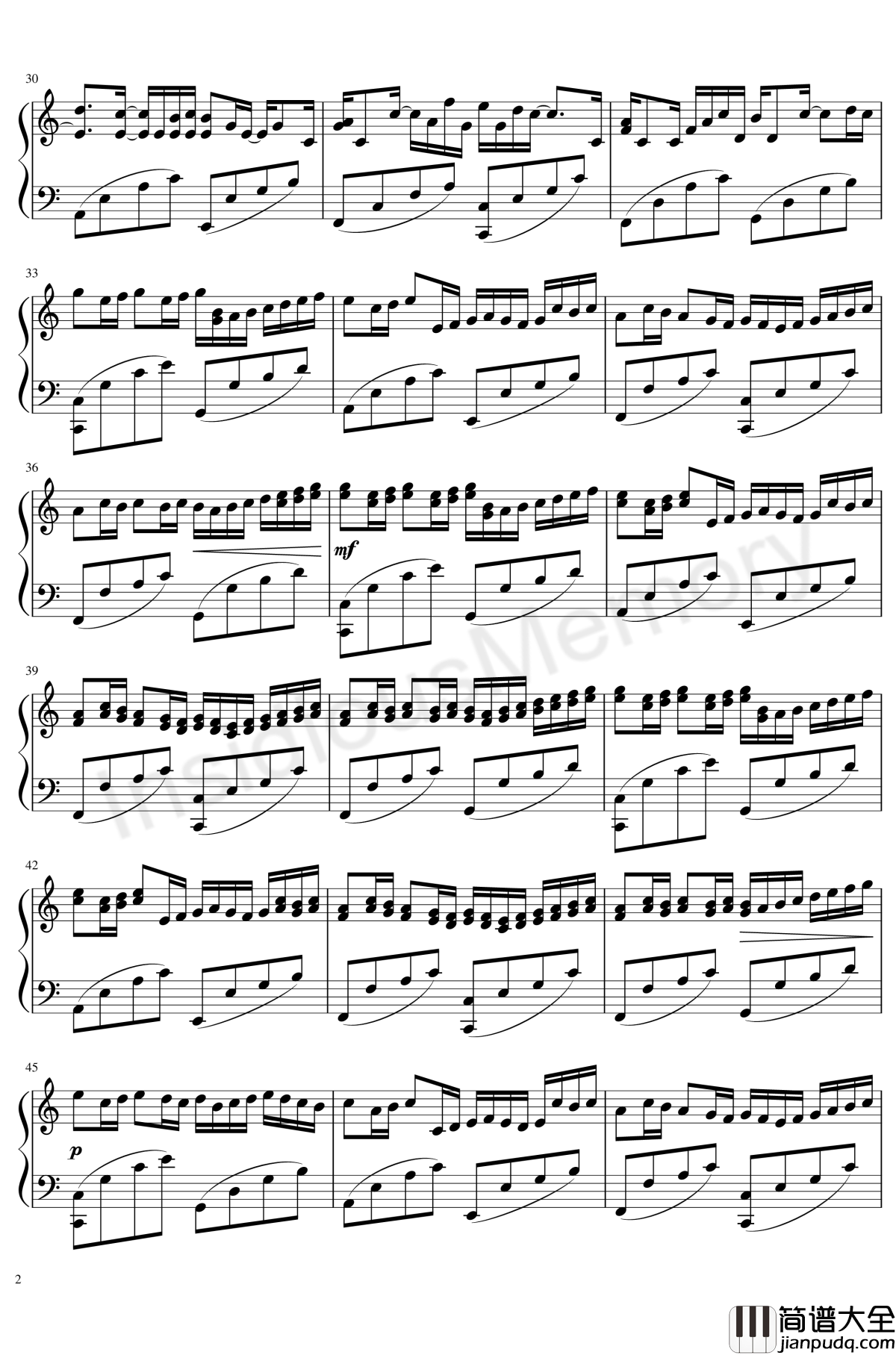 卡农变奏曲钢琴谱_Variations_on_the_Canon_帕赫贝尔_Pachelbel