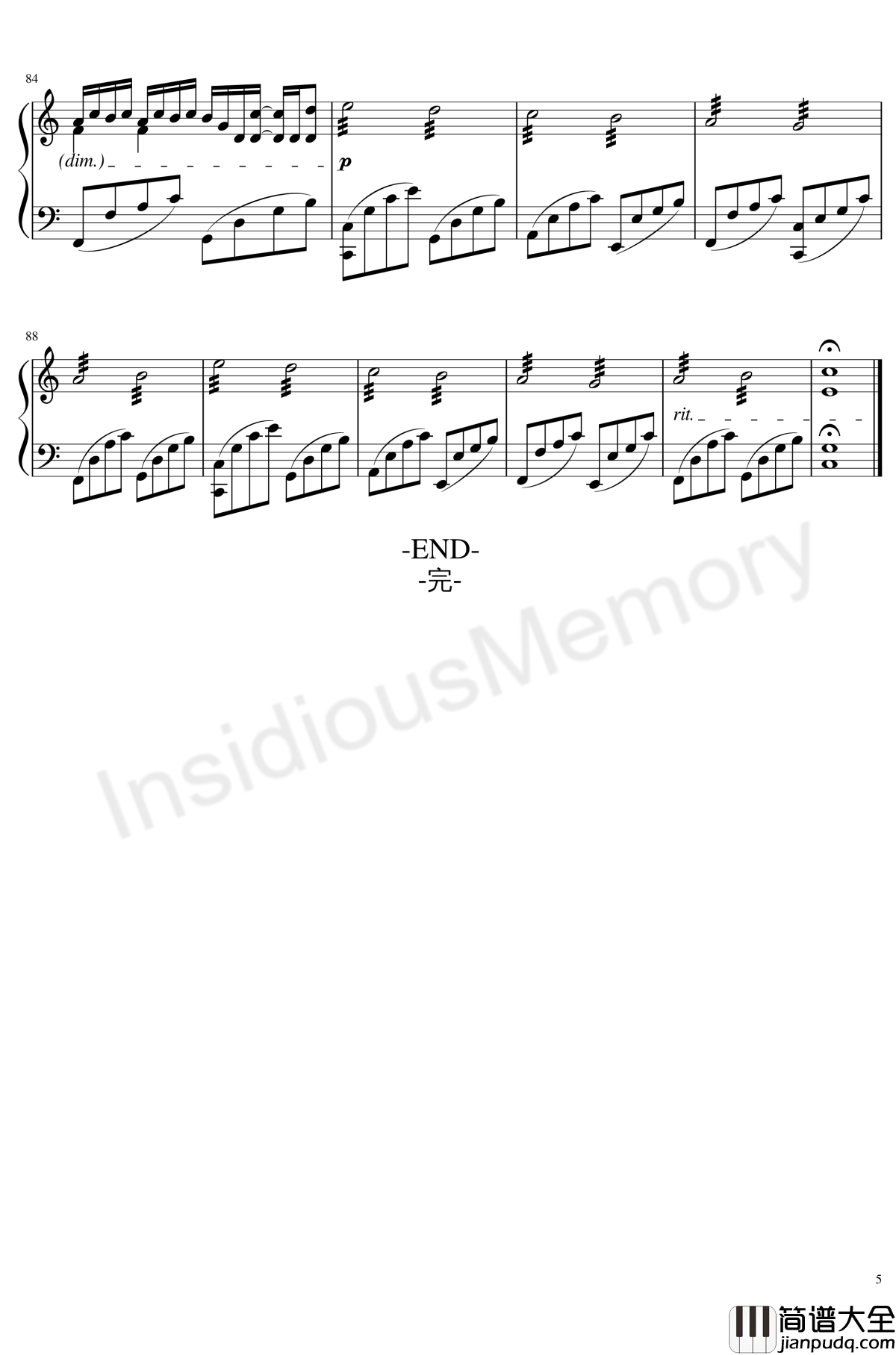 卡农变奏曲钢琴谱_Variations_on_the_Canon_帕赫贝尔_Pachelbel