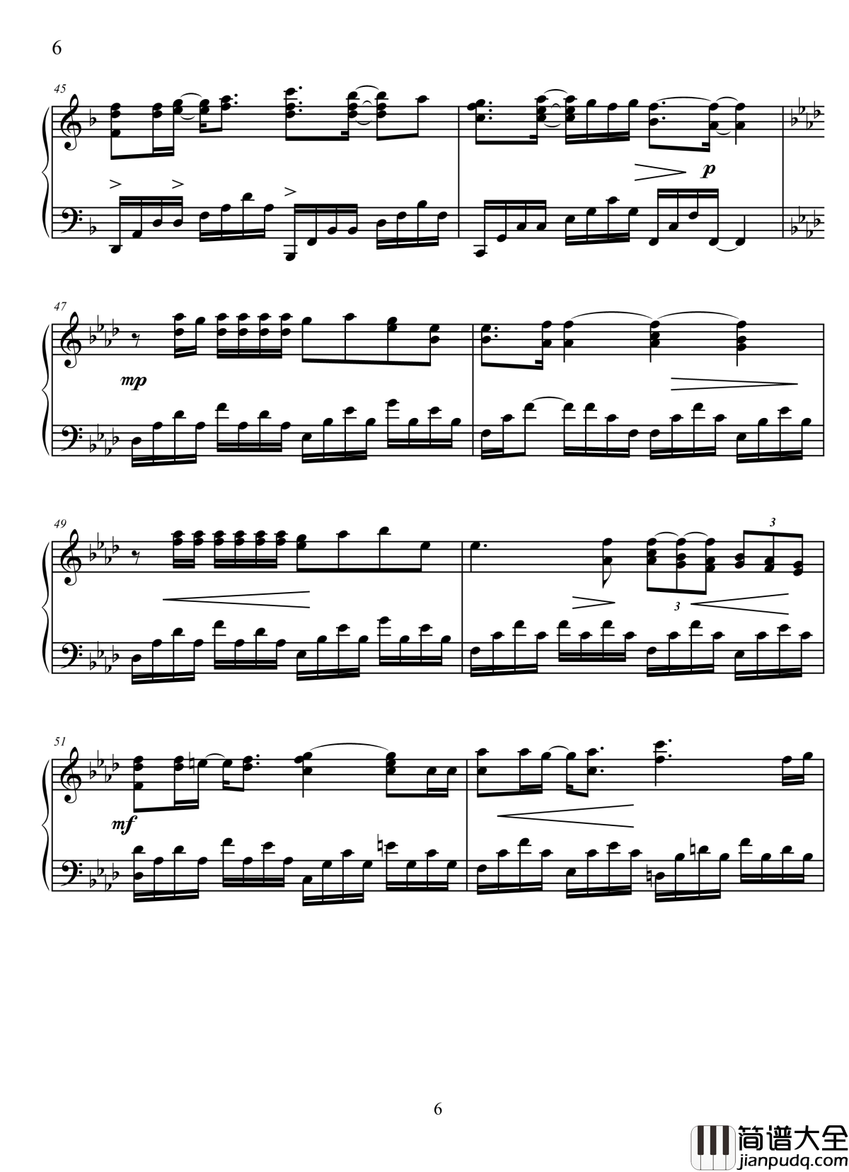 every_heart钢琴谱_犬夜叉ed_犬夜叉