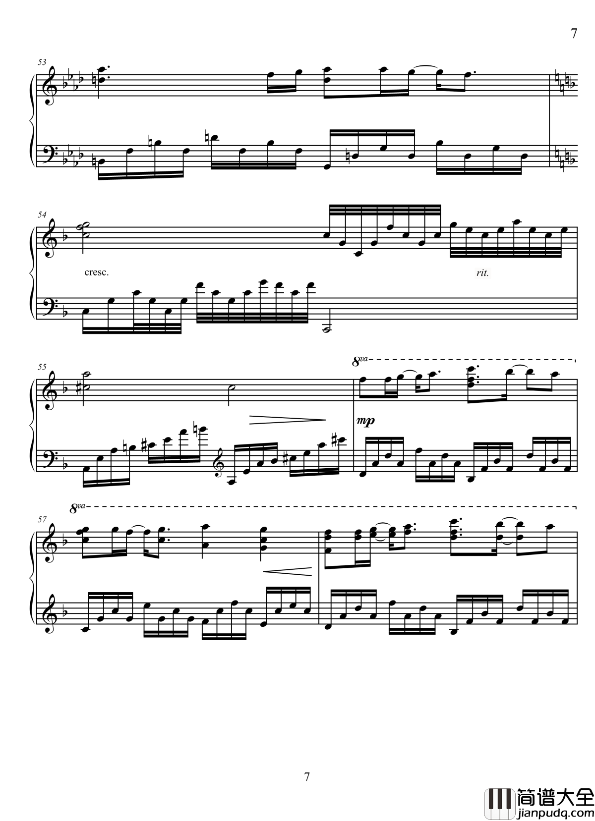 every_heart钢琴谱_犬夜叉ed_犬夜叉