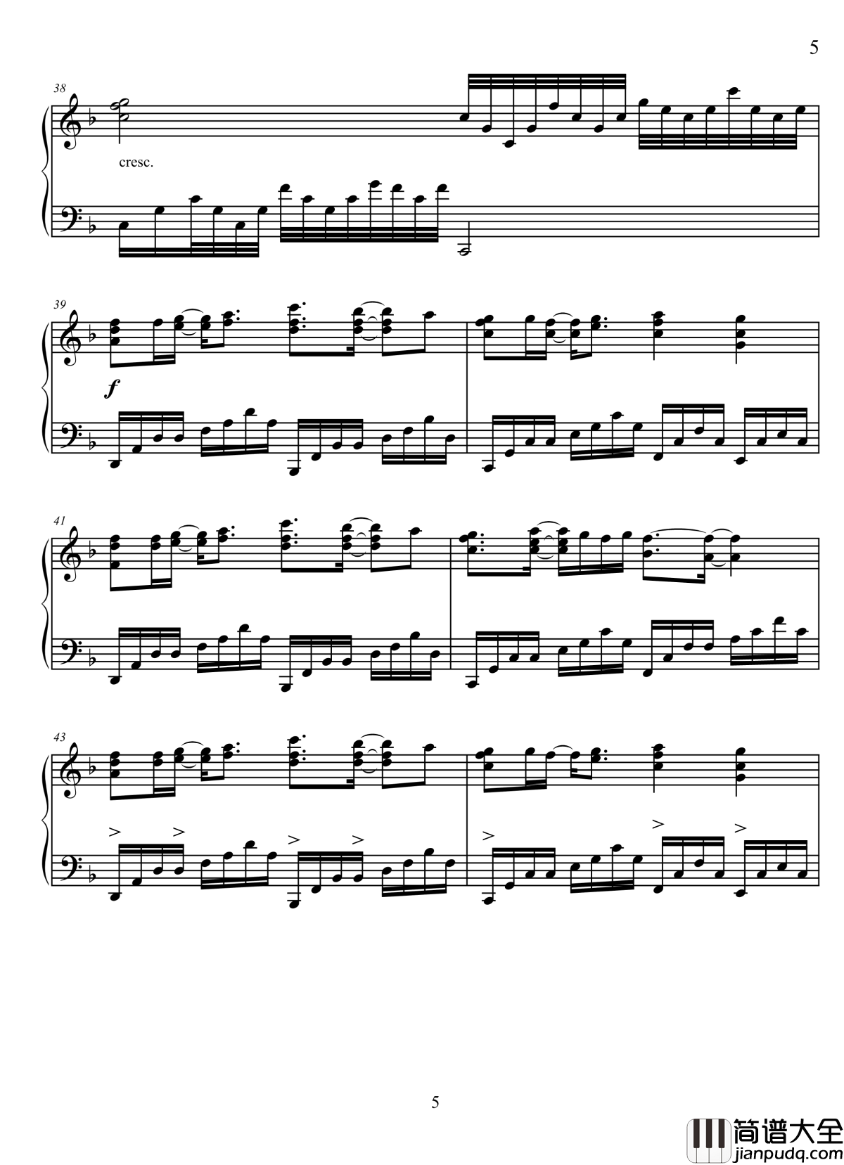 every_heart钢琴谱_犬夜叉ed_犬夜叉