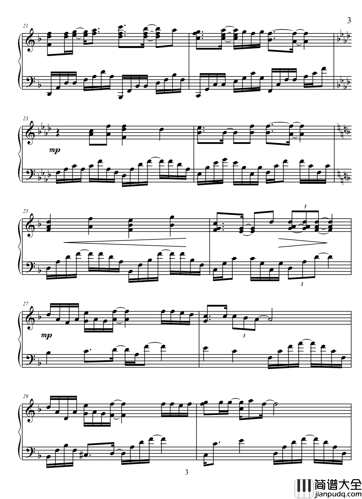 every_heart钢琴谱_犬夜叉ed_犬夜叉