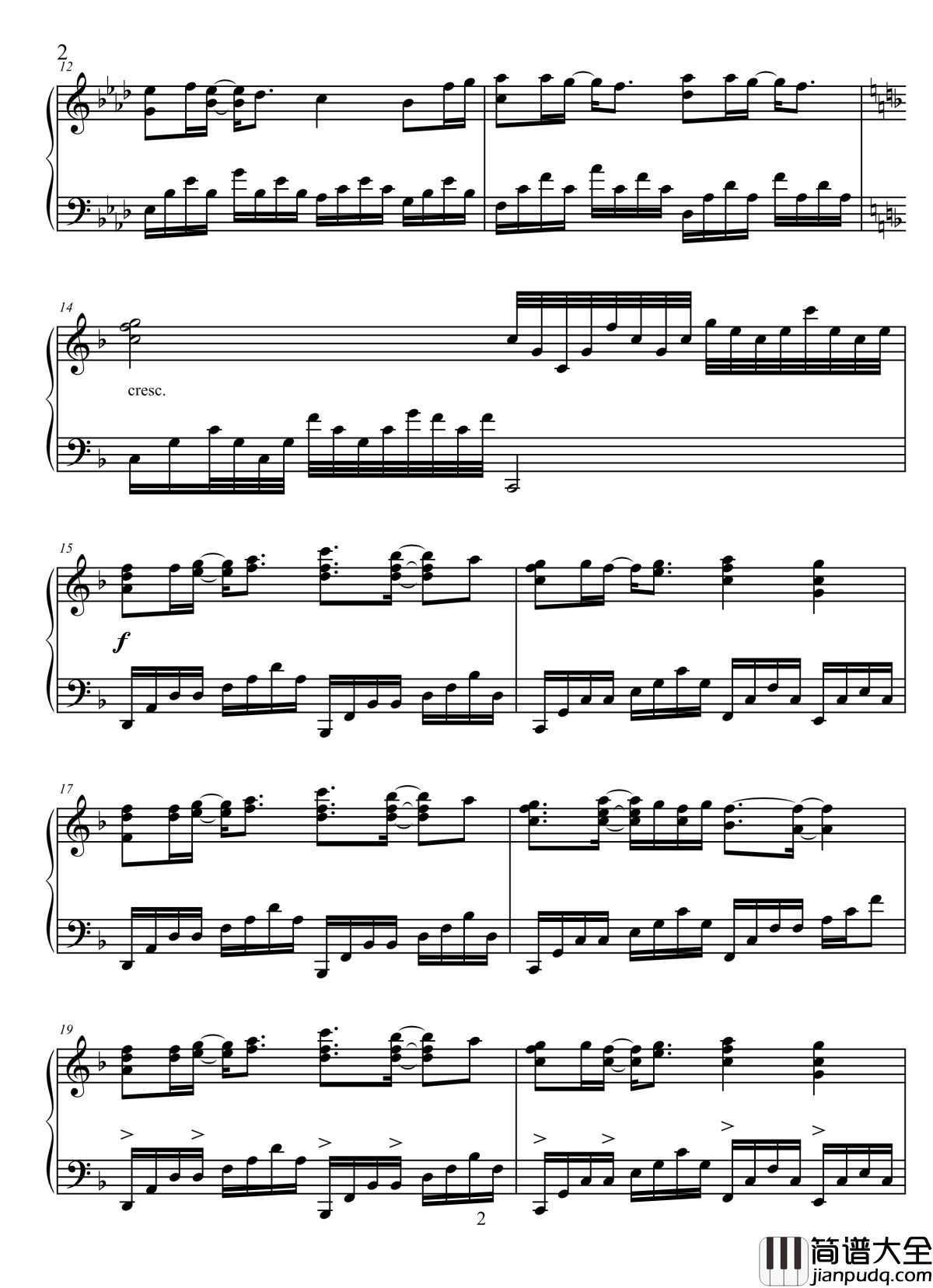 every_heart钢琴谱_犬夜叉ed_犬夜叉