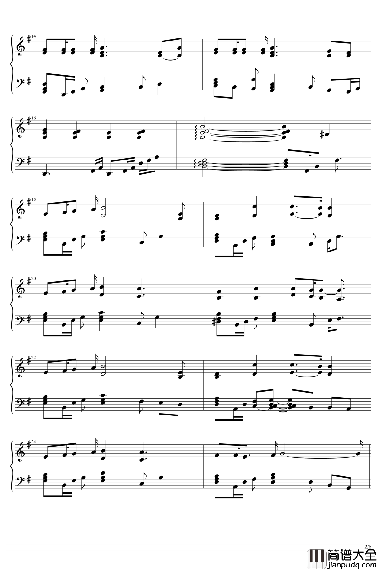 幽深的森林钢琴谱_犬夜叉ed_犬夜叉