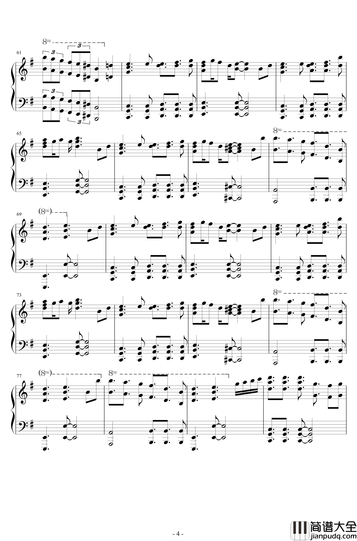 T.o.k.y.o钢琴谱_触手猴