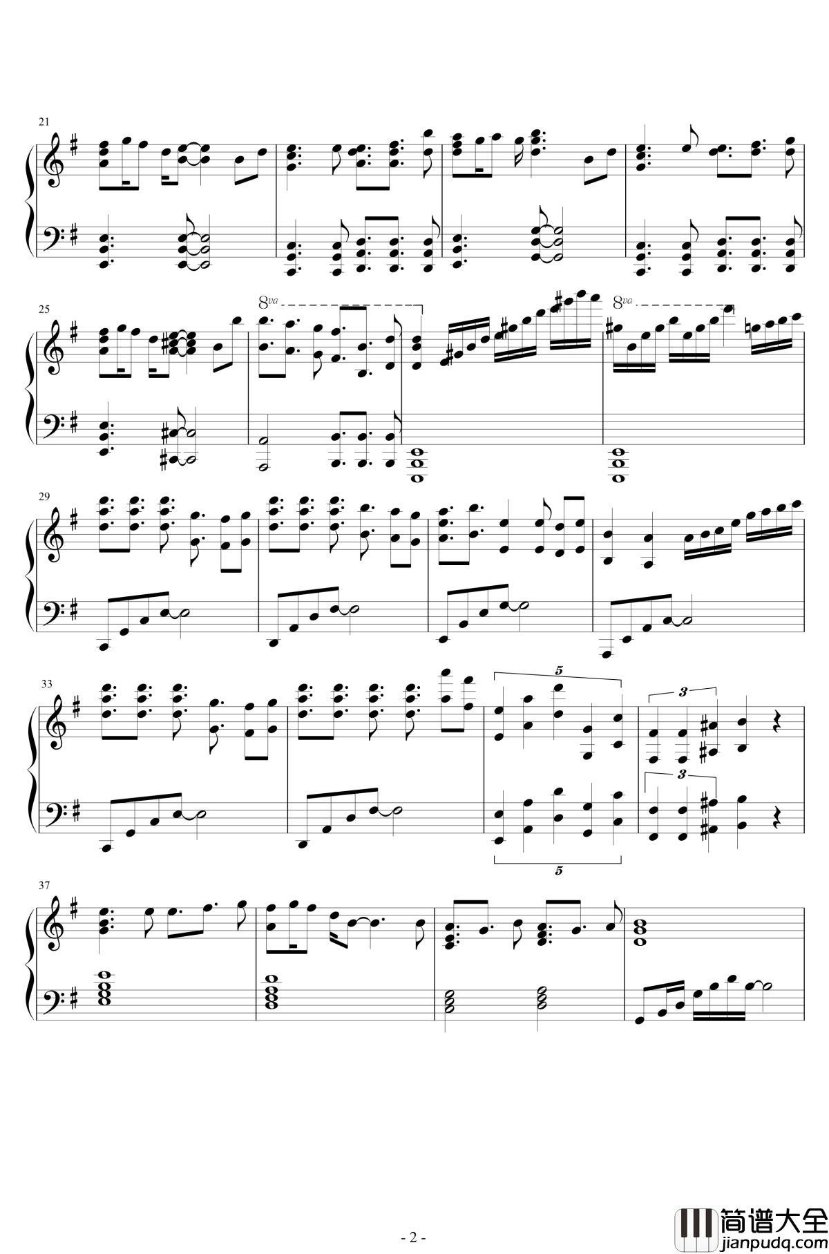 T.o.k.y.o钢琴谱_触手猴