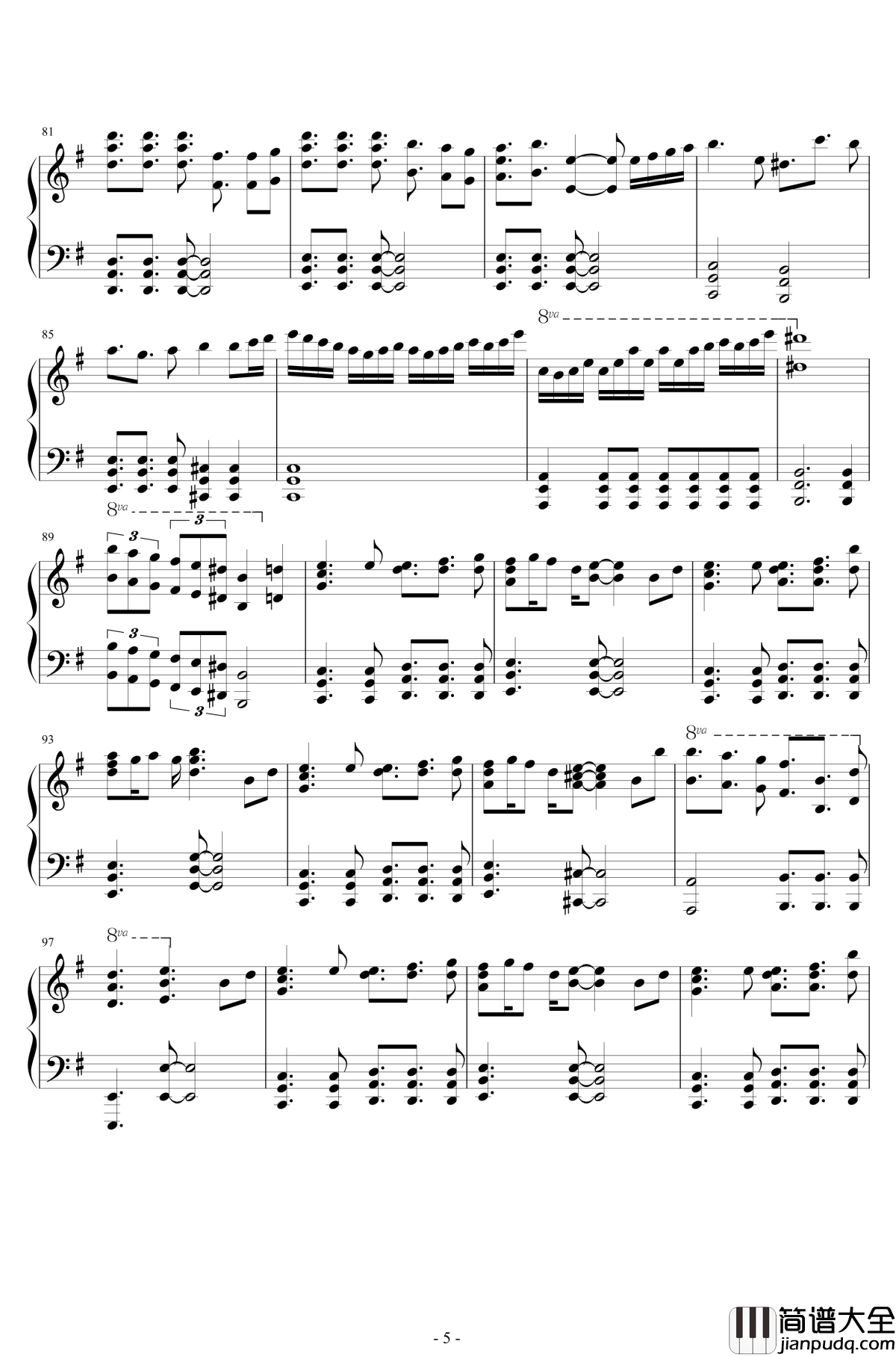 T.o.k.y.o钢琴谱_触手猴