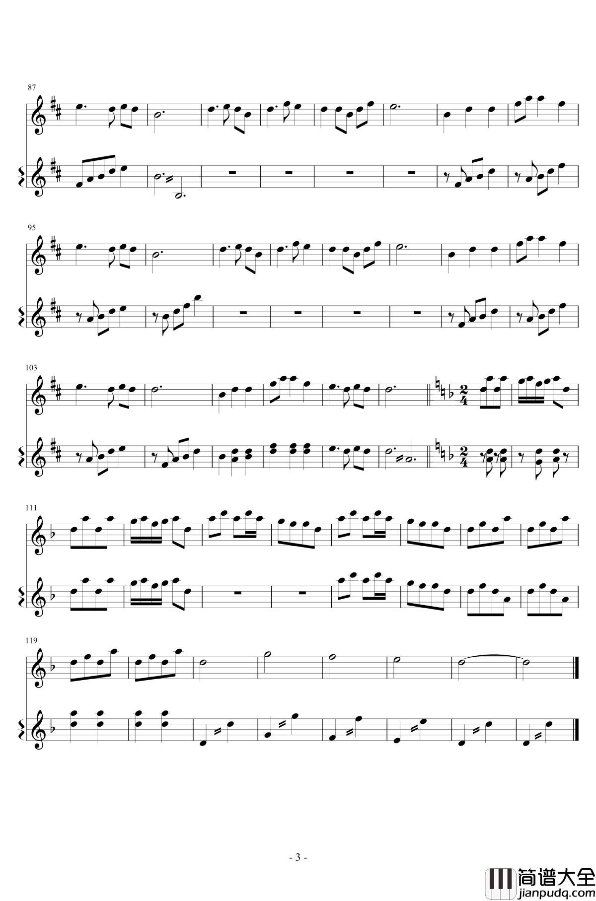 虫儿飞钢琴谱_郑伊健