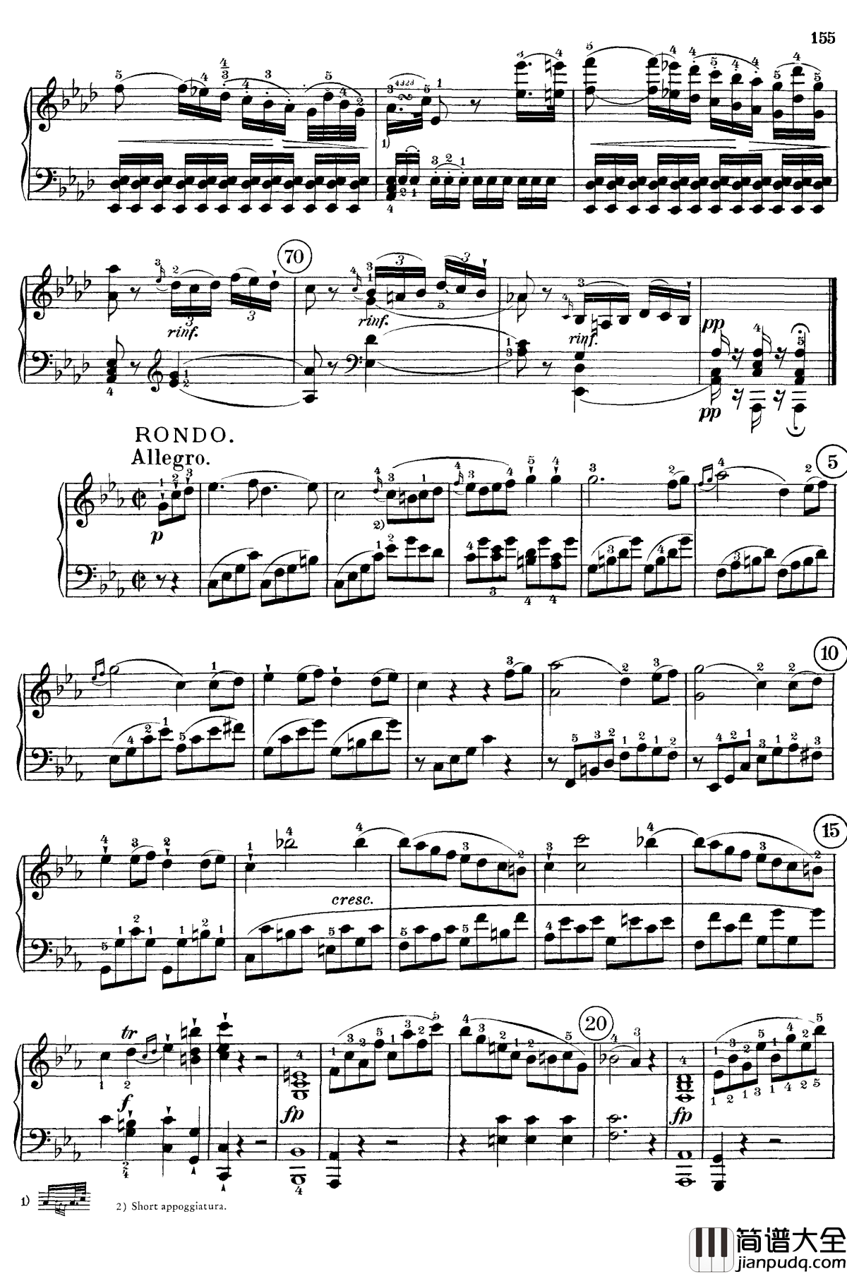 悲怆钢琴谱_c小调第八号钢琴奏鸣曲_全乐章_带指法版_贝多芬_beethoven