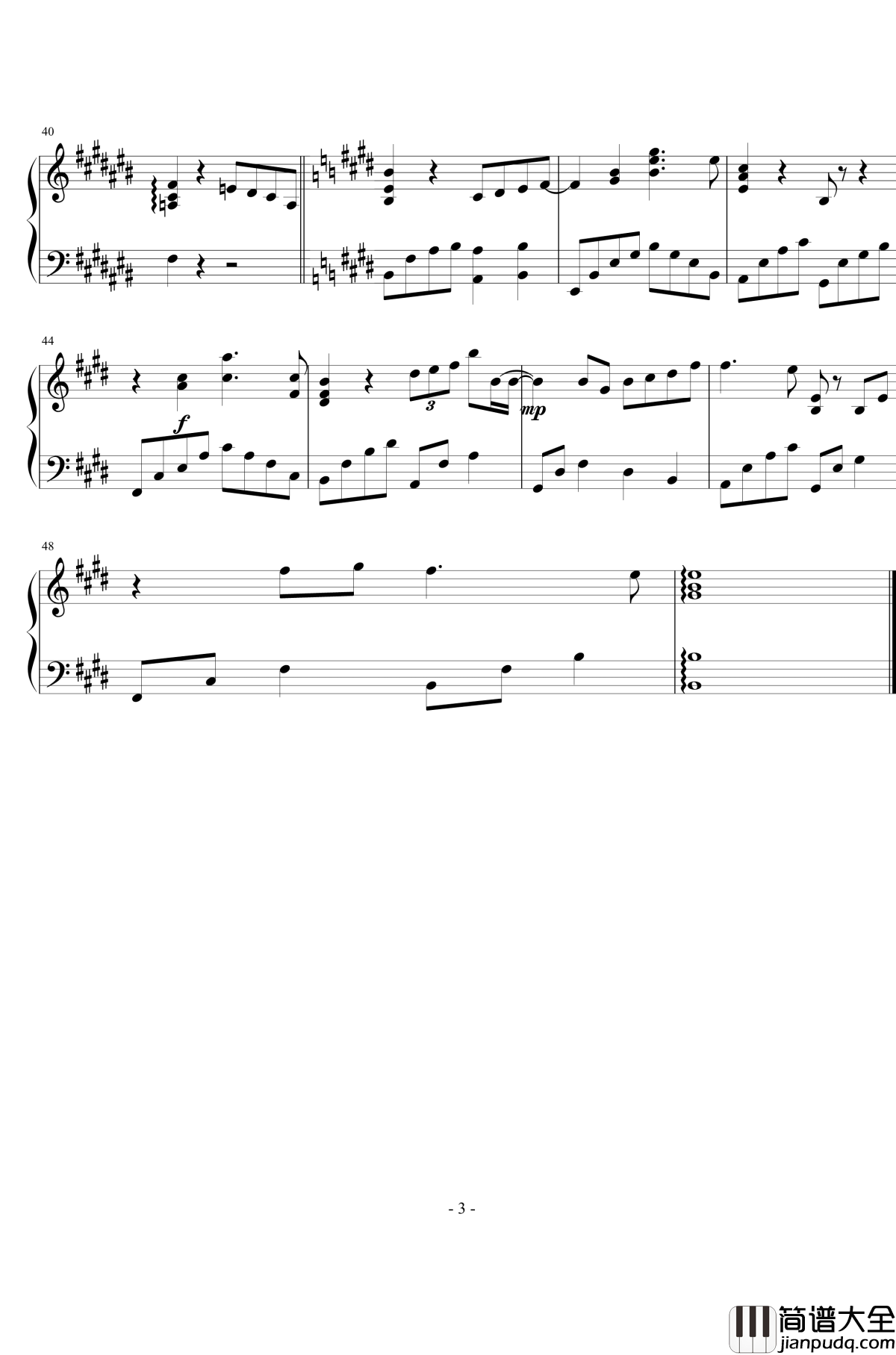 你的名字我的姓氏钢琴谱_简单钢琴独奏_张学友