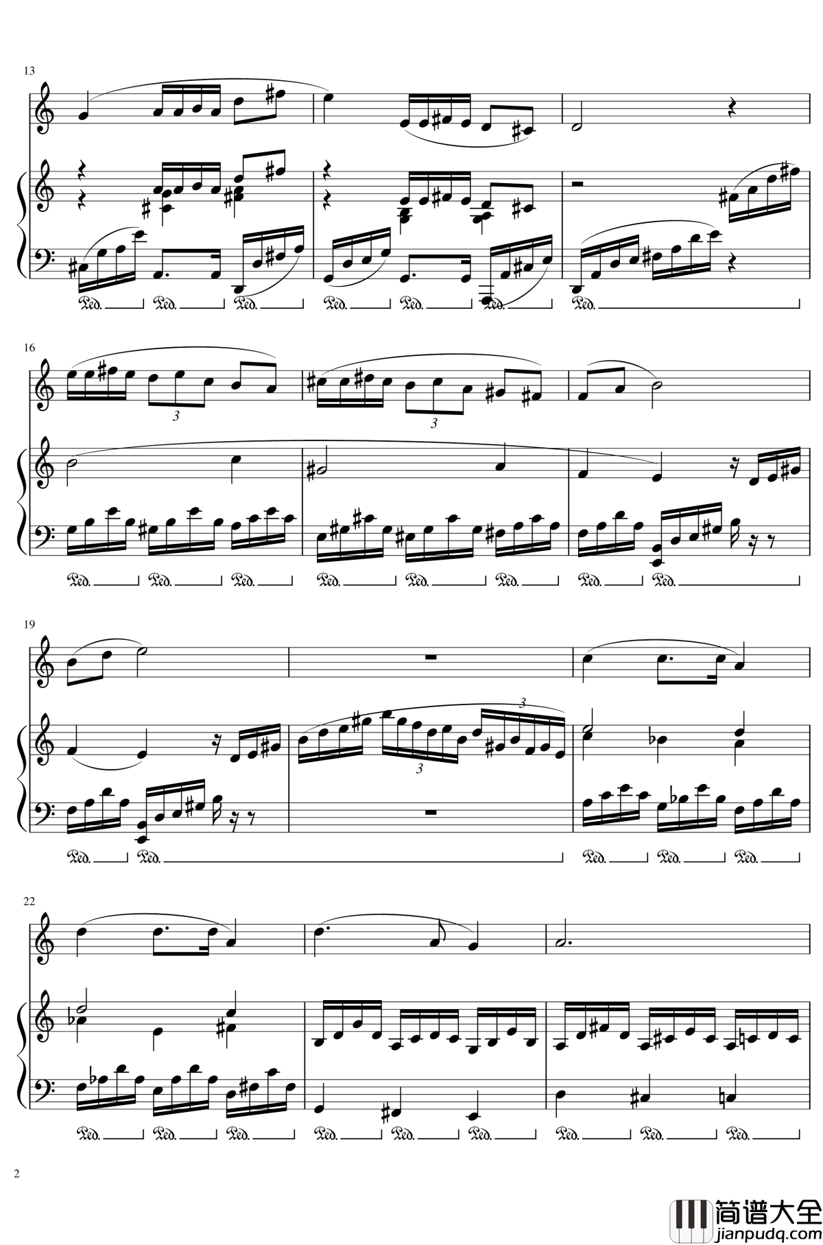 The_Weekend,_Op.116钢琴谱_一个球