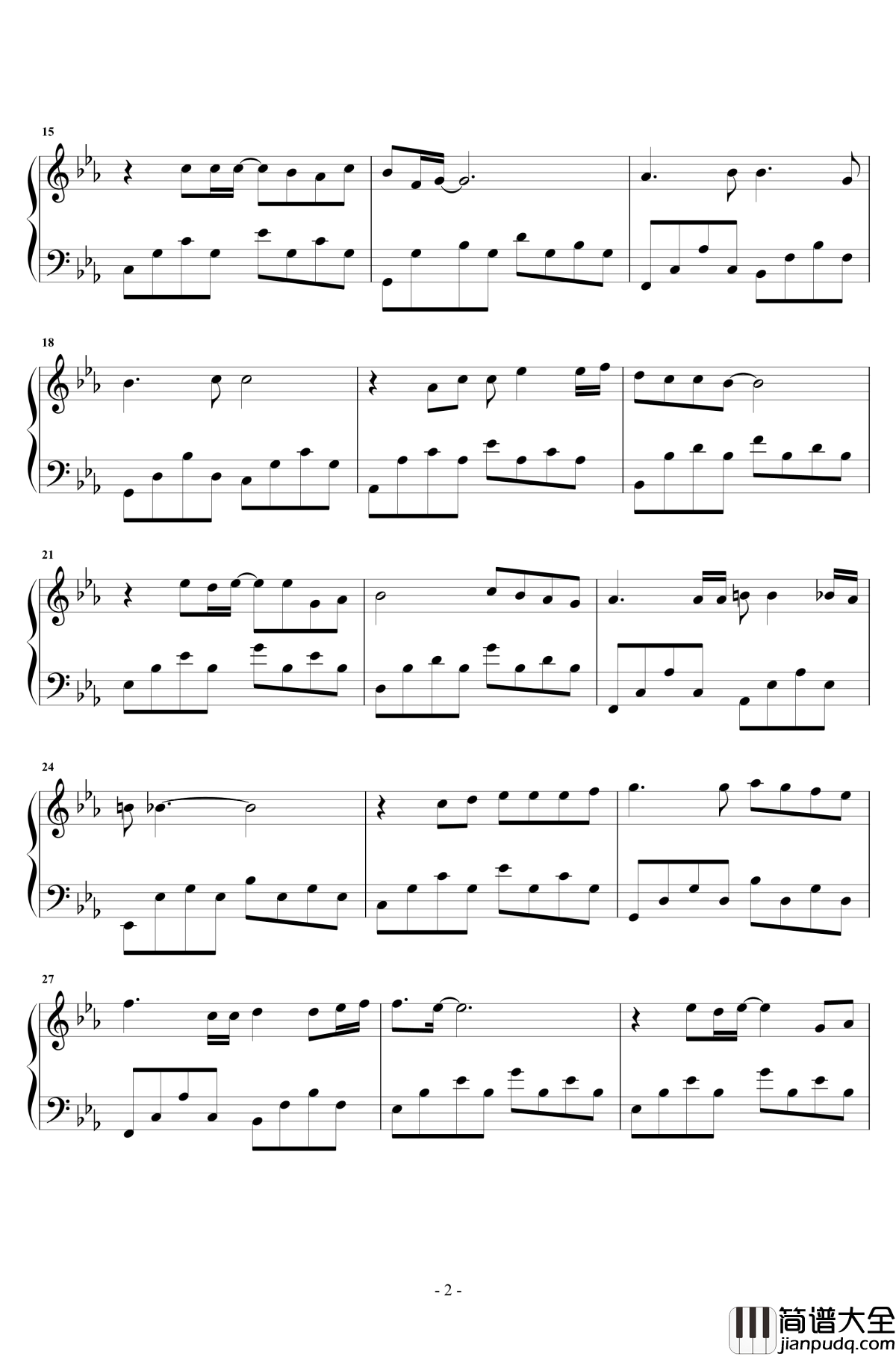 后来钢琴谱_华丽独奏_刘若英