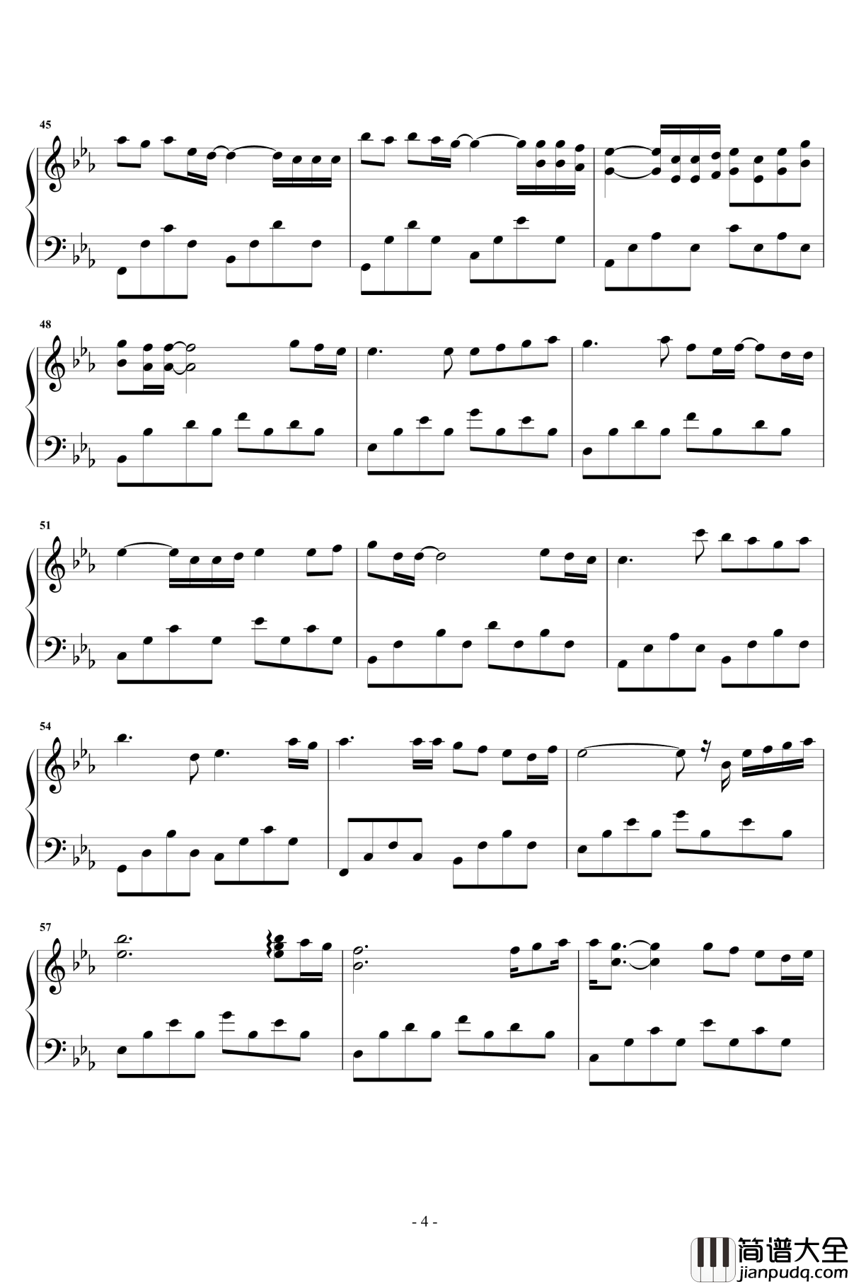 后来钢琴谱_华丽独奏_刘若英