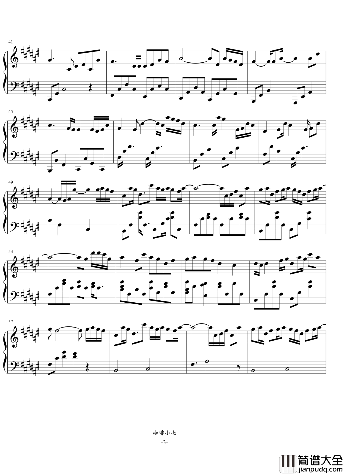 Bamboo钢琴谱_Piano_Master