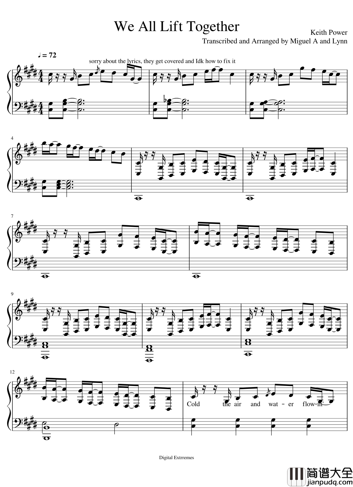 We_All_Lift_Together钢琴谱_Warframe