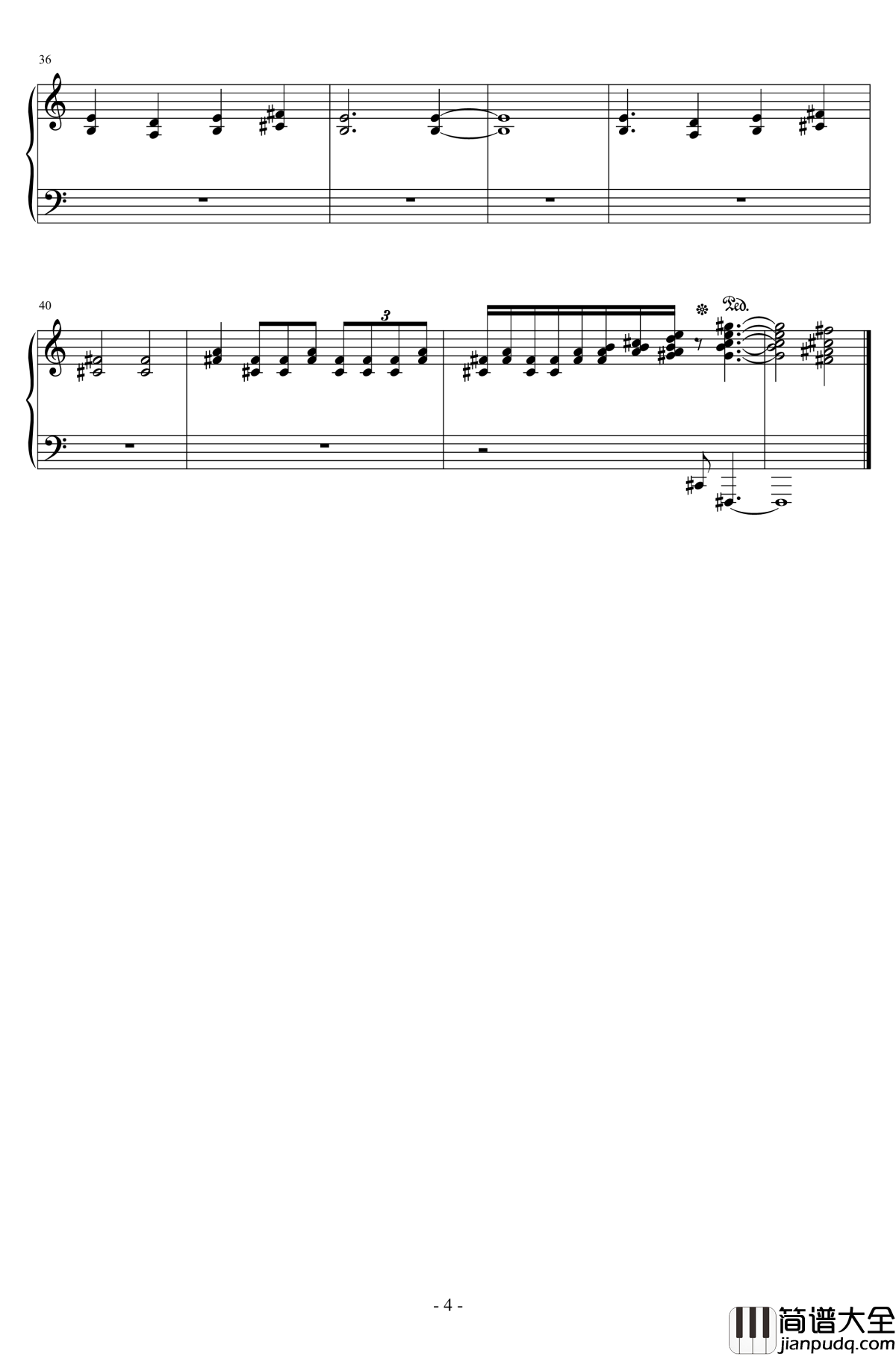 寺庙的一日钢琴谱_陈文戈