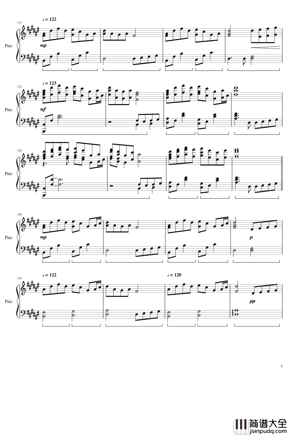 未知之花_魅知之旅钢琴谱_东方project