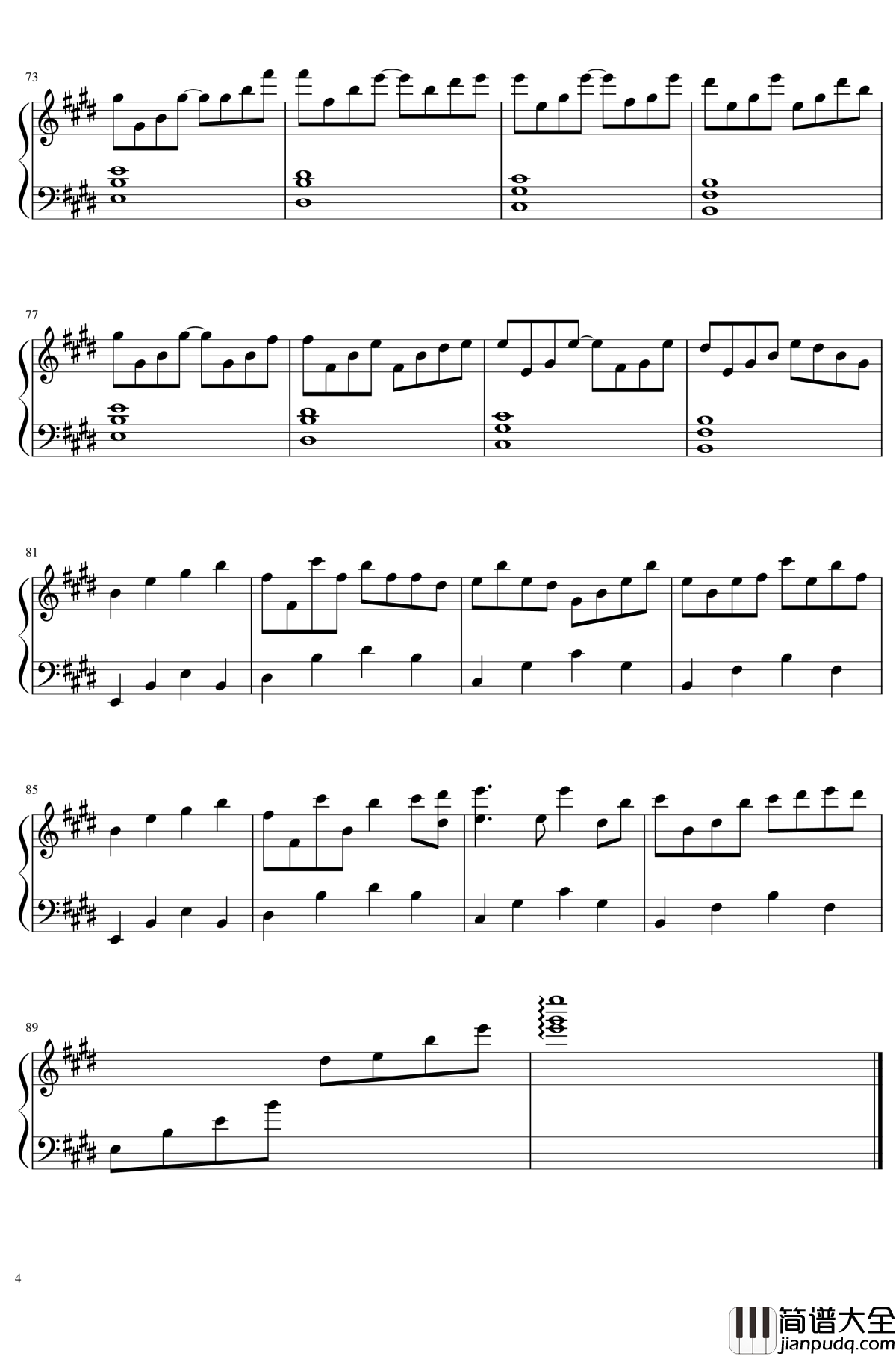 Joshua钢琴谱_October