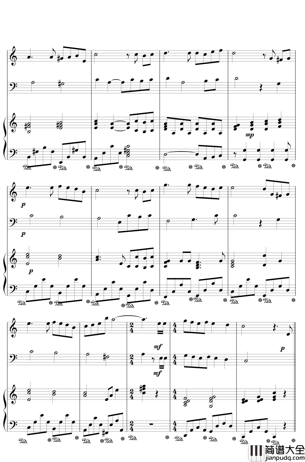 彩虹钢琴谱_周杰伦版_周杰伦