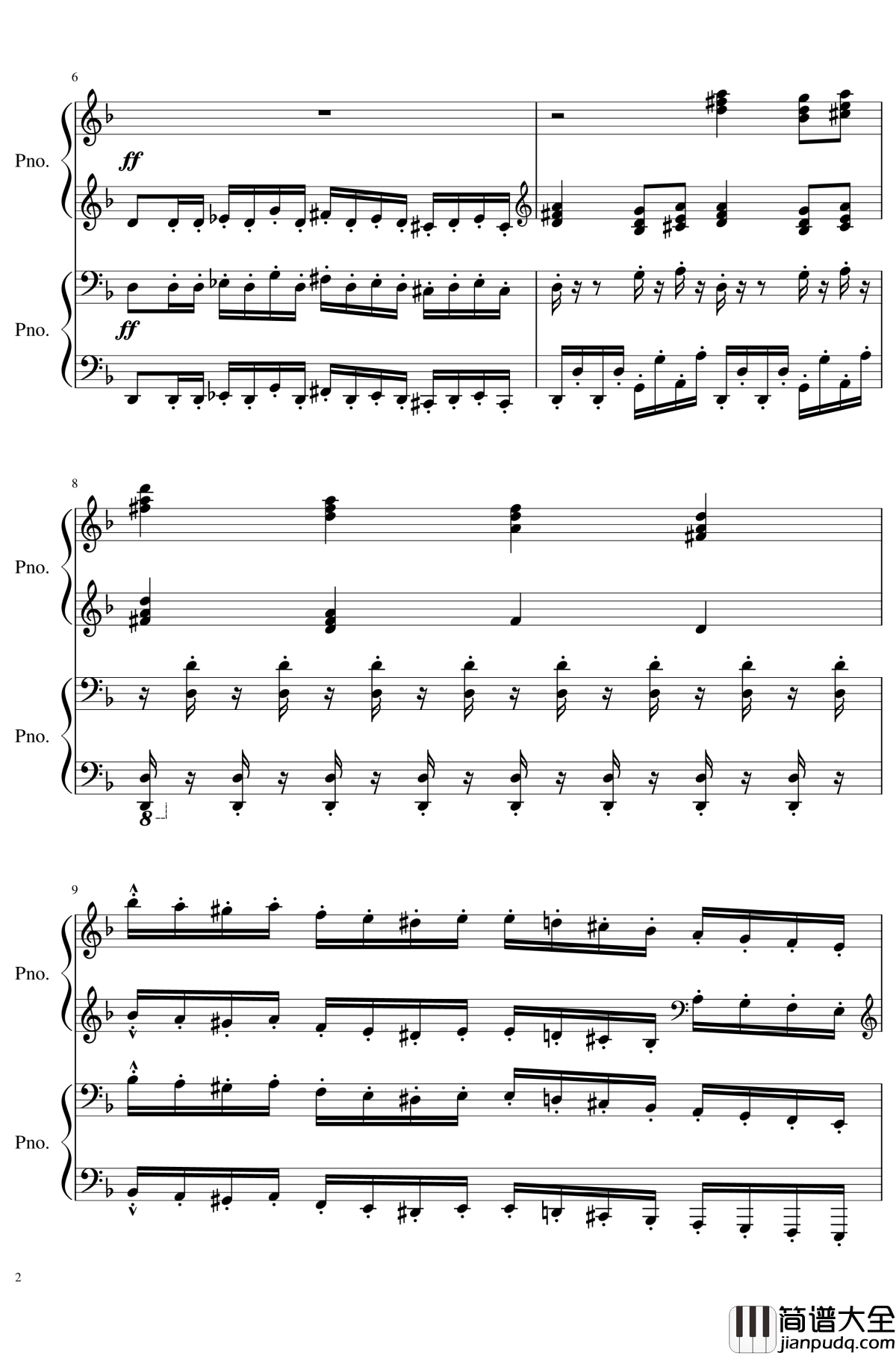 加勒比海盗钢琴谱_Rube、Anser改编